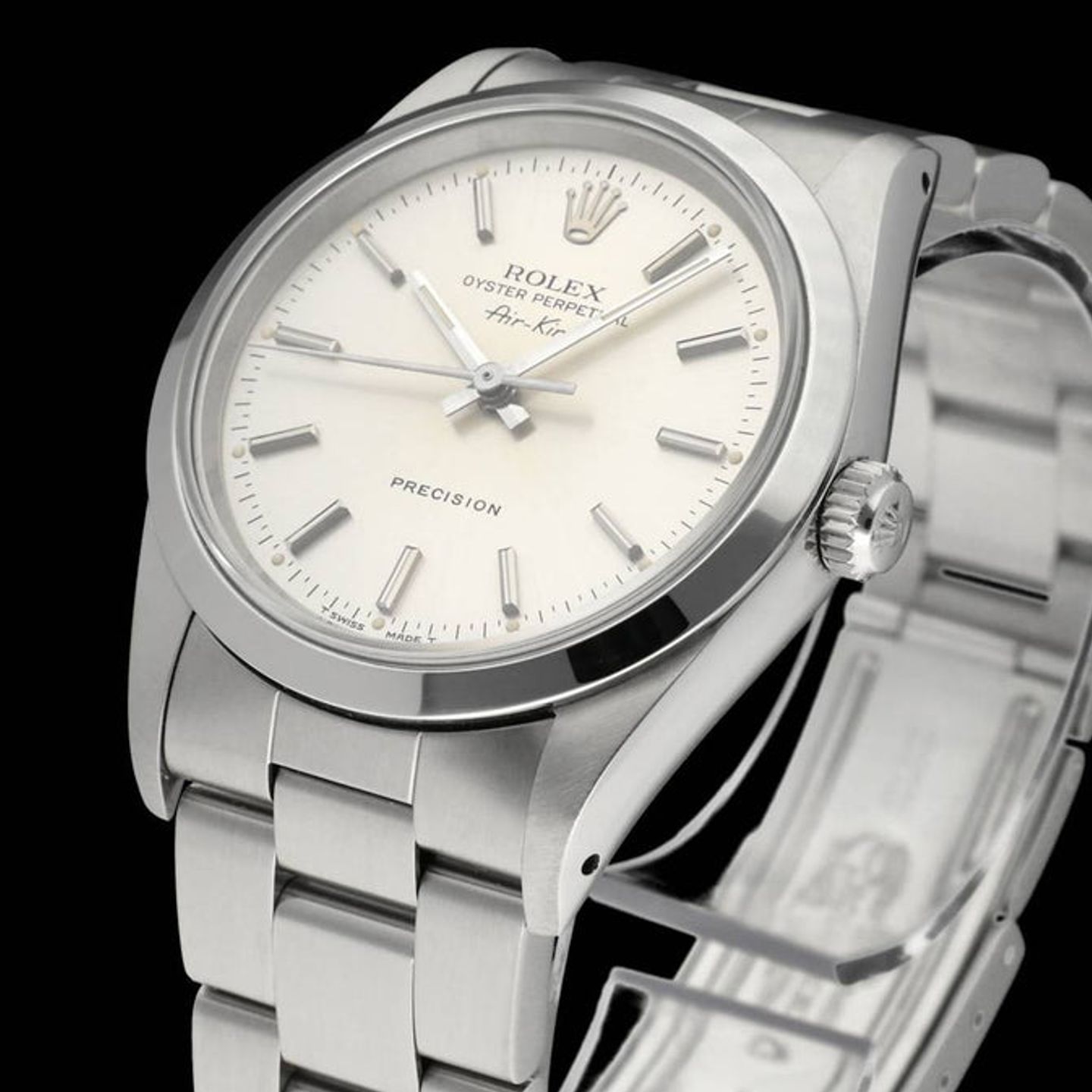 Rolex Air-King 14000 (1989) - Silver dial 34 mm Steel case (6/7)