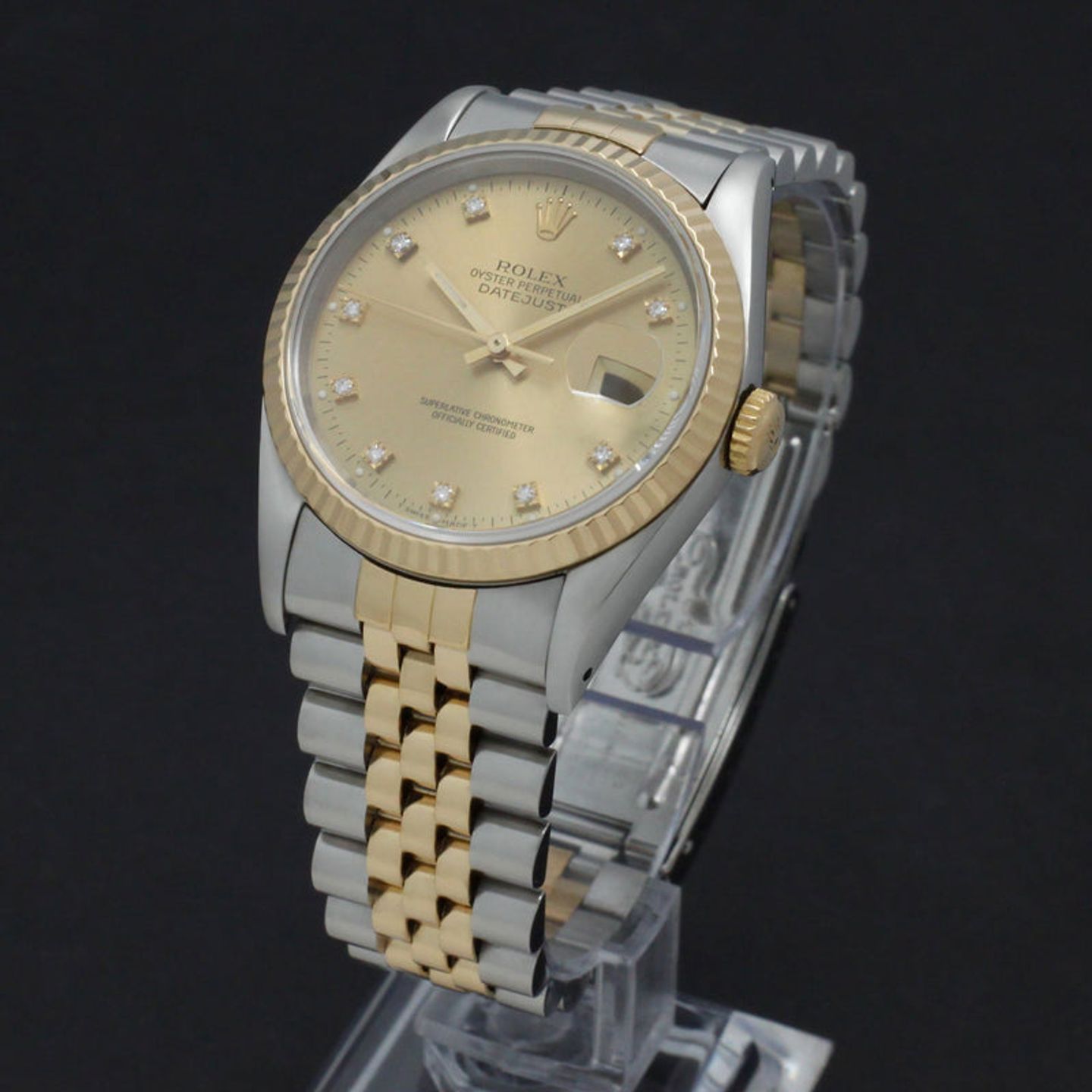 Rolex Datejust 36 16233 (1994) - Goud wijzerplaat 36mm Goud/Staal (2/7)