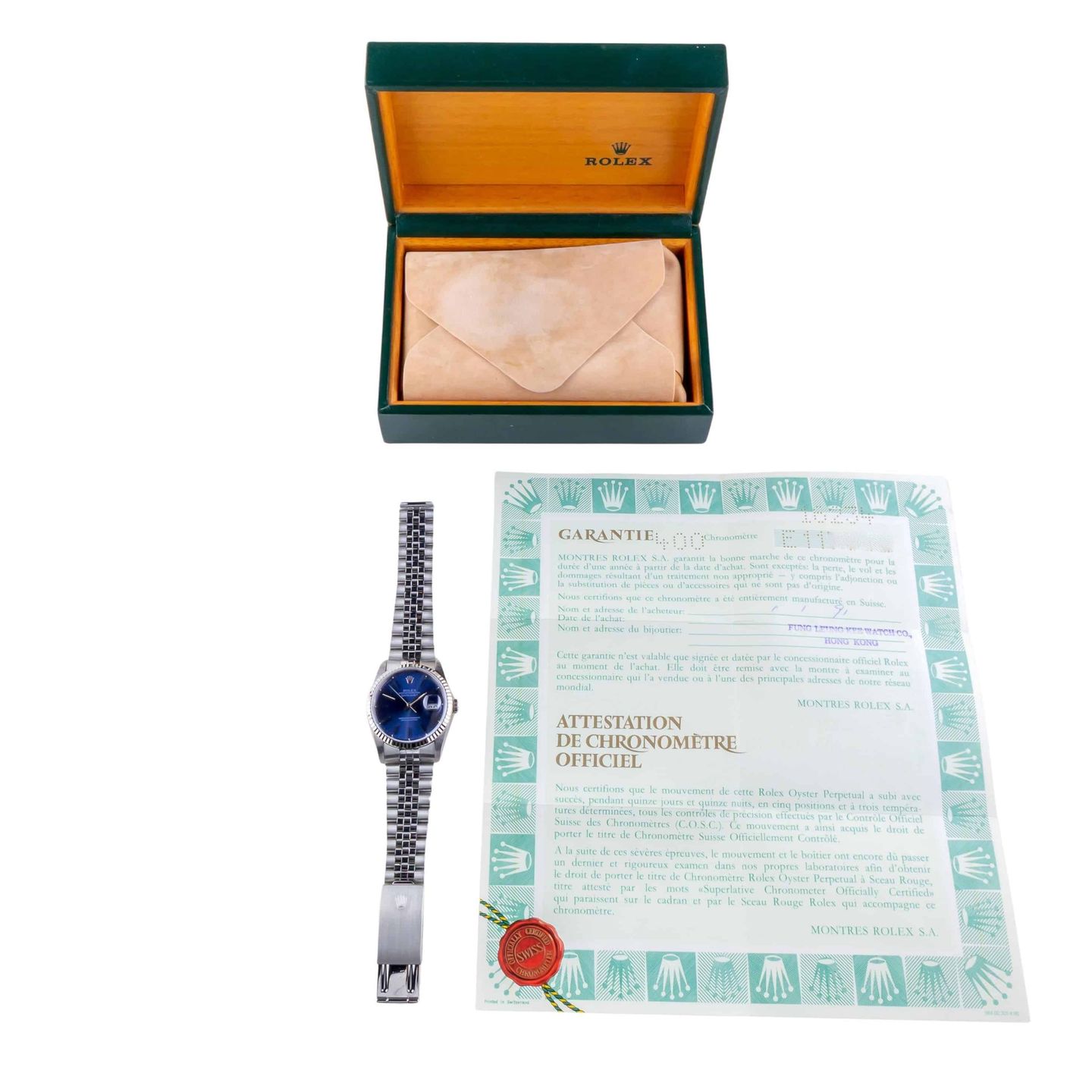 Rolex Datejust 36 16234 (1990) - Blue dial 36 mm Steel case (8/8)