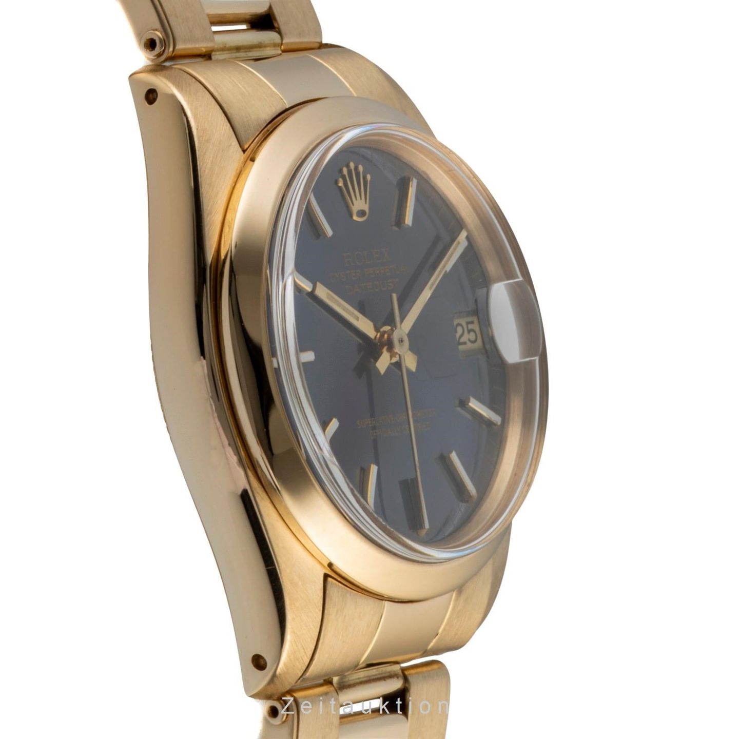 Rolex Datejust 6824 (1978) - Blue dial 31 mm Yellow Gold case (6/8)