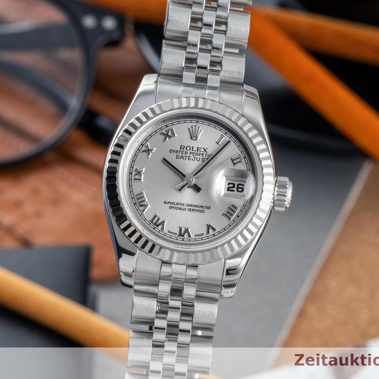 Rolex Lady-Datejust 179174 (2005) - Silver dial 26 mm Steel case (3/8)