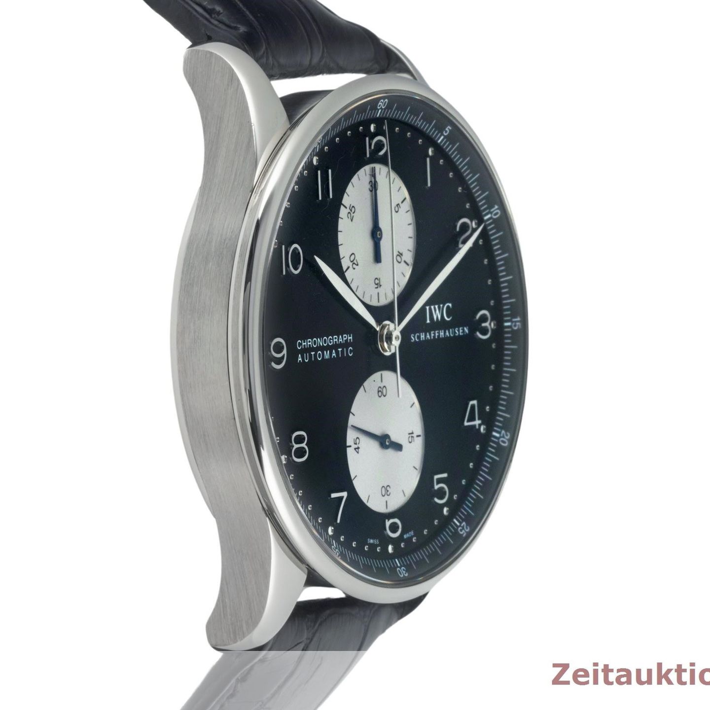 IWC Portuguese Chronograph IW371401 (2008) - Silver dial 41 mm Steel case (7/8)