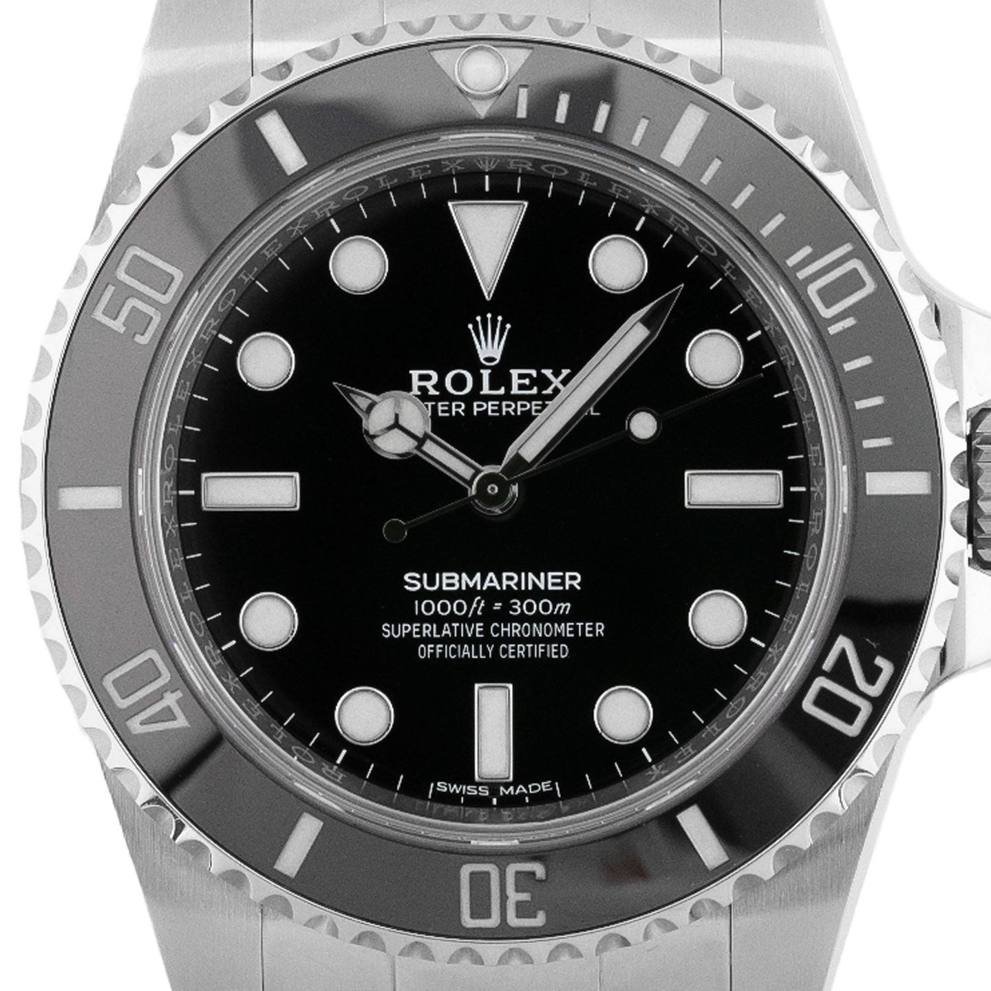 Rolex Submariner No Date 114060 (2019) - Zwart wijzerplaat 40mm Staal (2/5)