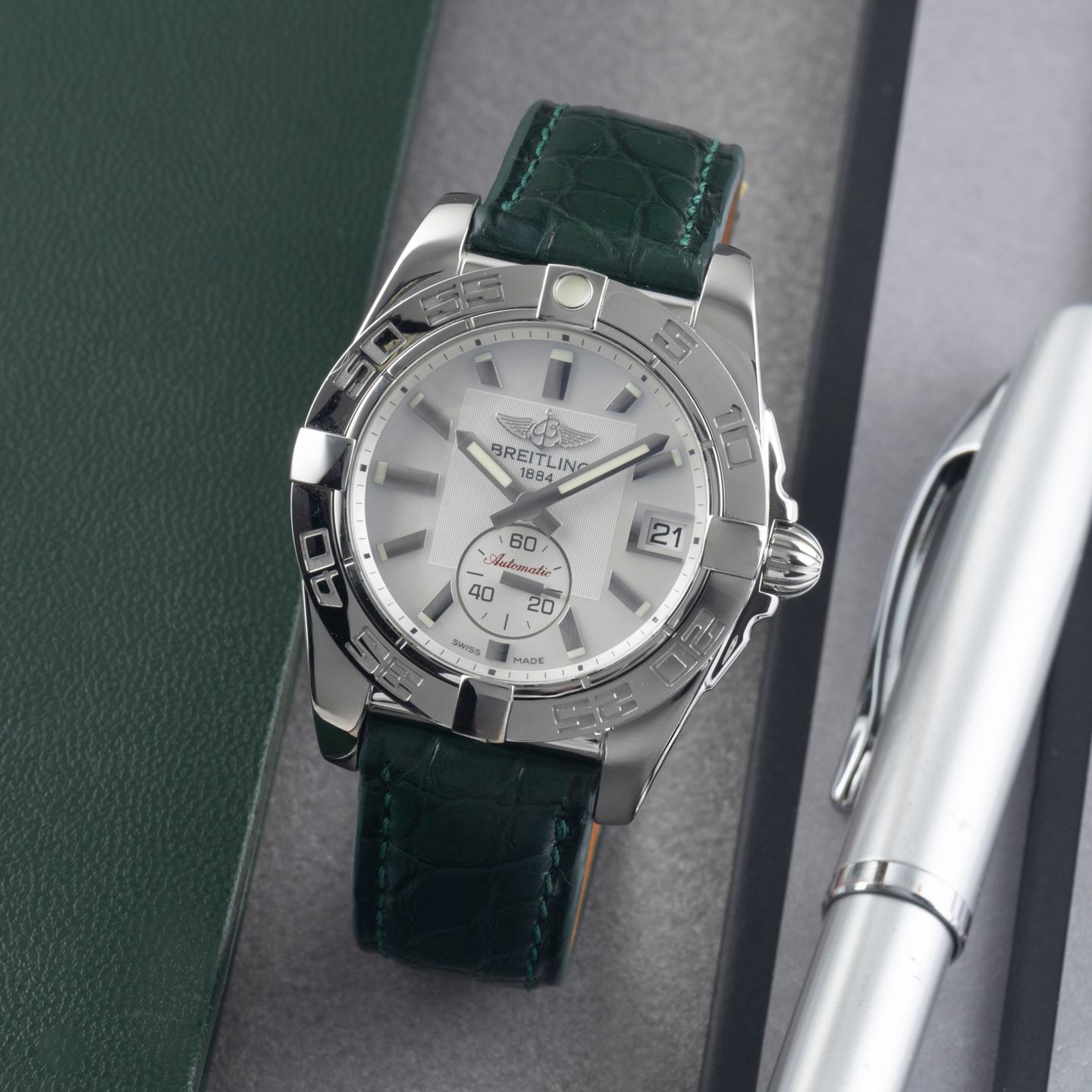 Breitling Galactic 36 A37330 (2012) - Wit wijzerplaat 36mm Staal (1/8)