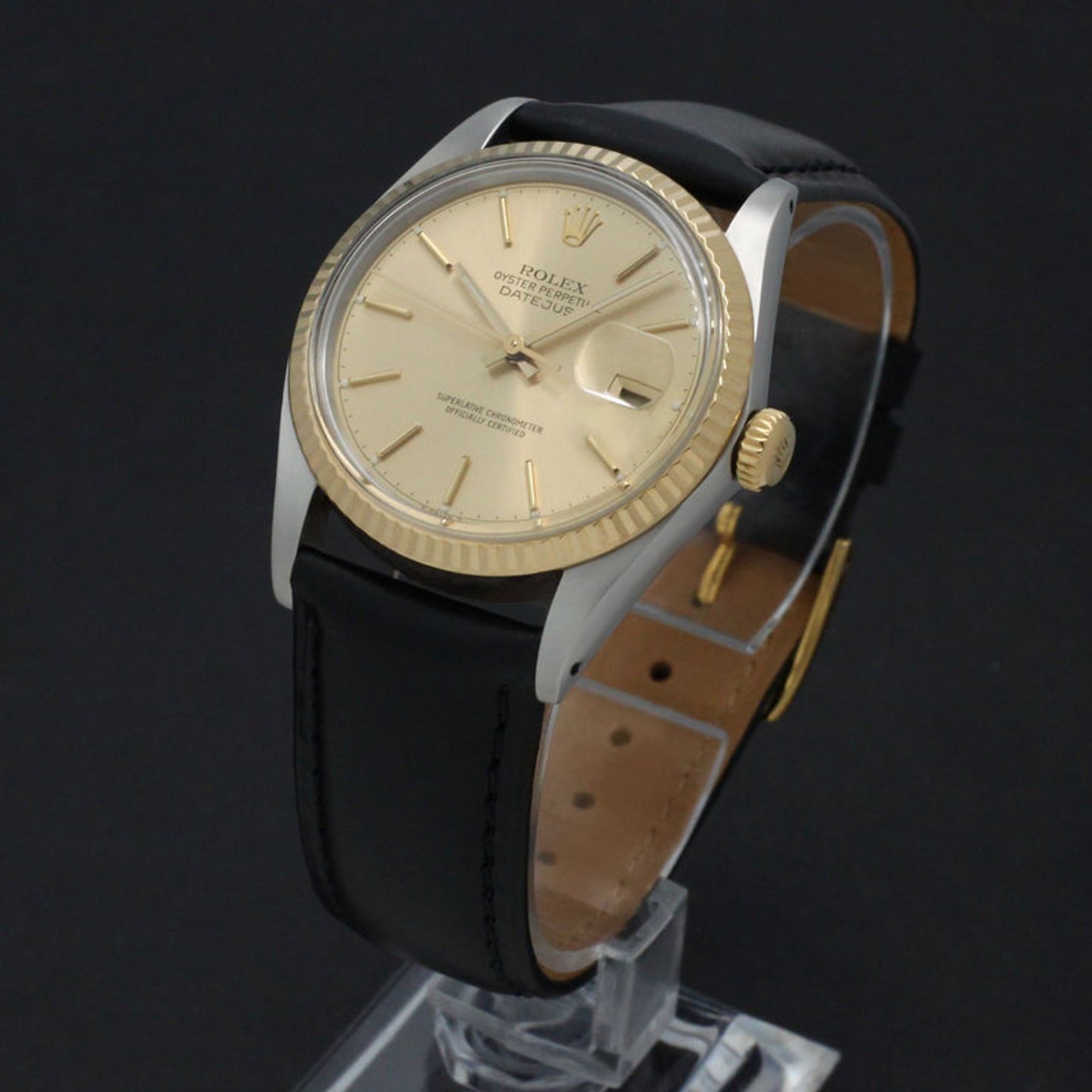 Rolex Datejust 36 16013 (1987) - Goud wijzerplaat 36mm Goud/Staal (2/7)