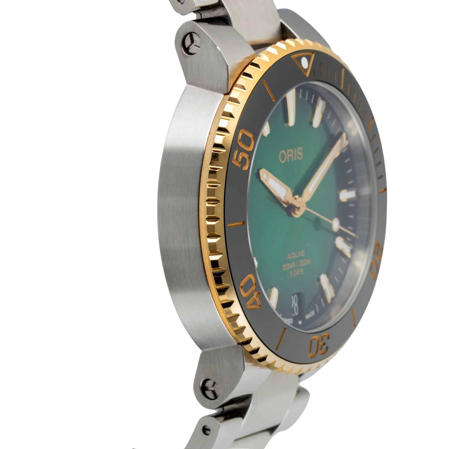 Oris Aquis Date 01 400 7769 6357-07 8 22 09PEB (Unknown (random serial)) - Green dial 42 mm Steel case (7/8)