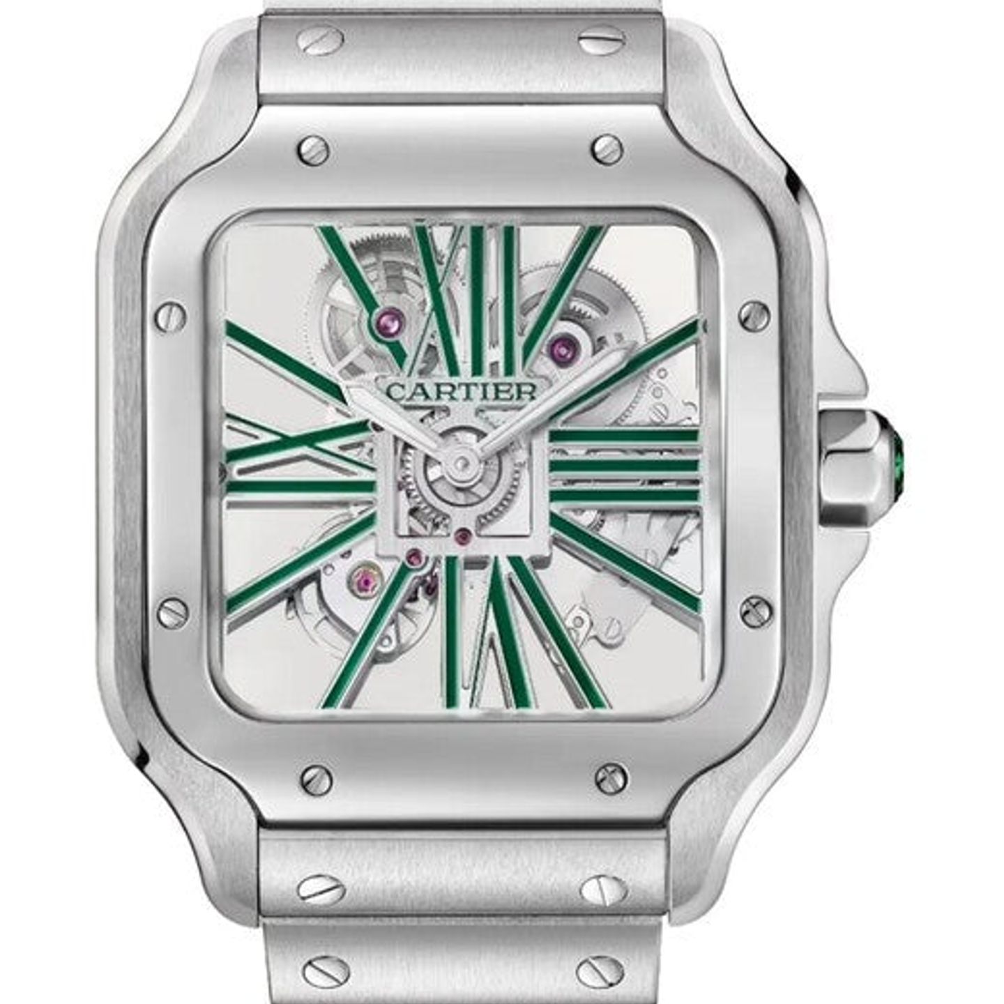 Cartier Santos WHSA0028 (2026) - Transparant wijzerplaat 48mm Staal (1/1)