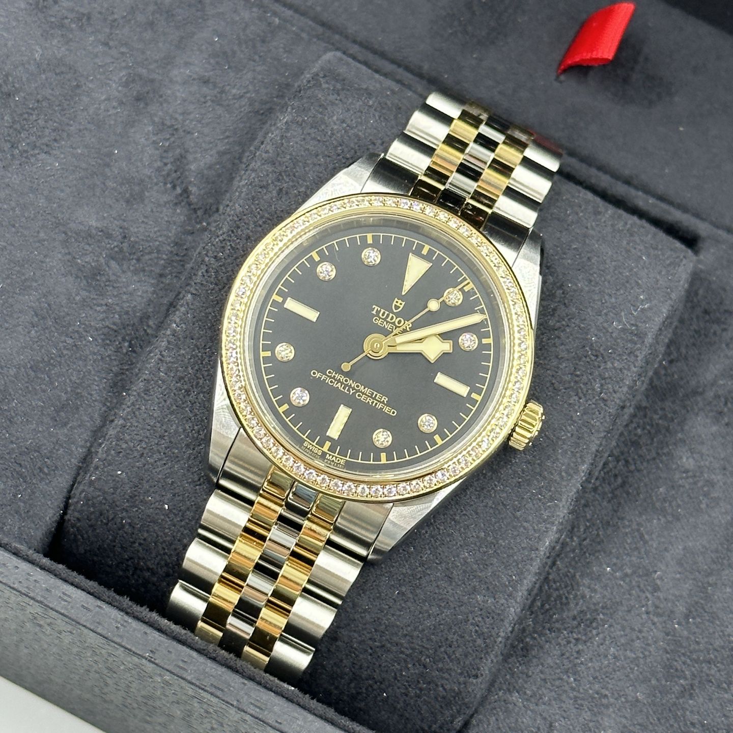 Tudor Black Bay S&G 79673-0005 (2024) - Zwart wijzerplaat 39mm Goud/Staal (8/8)