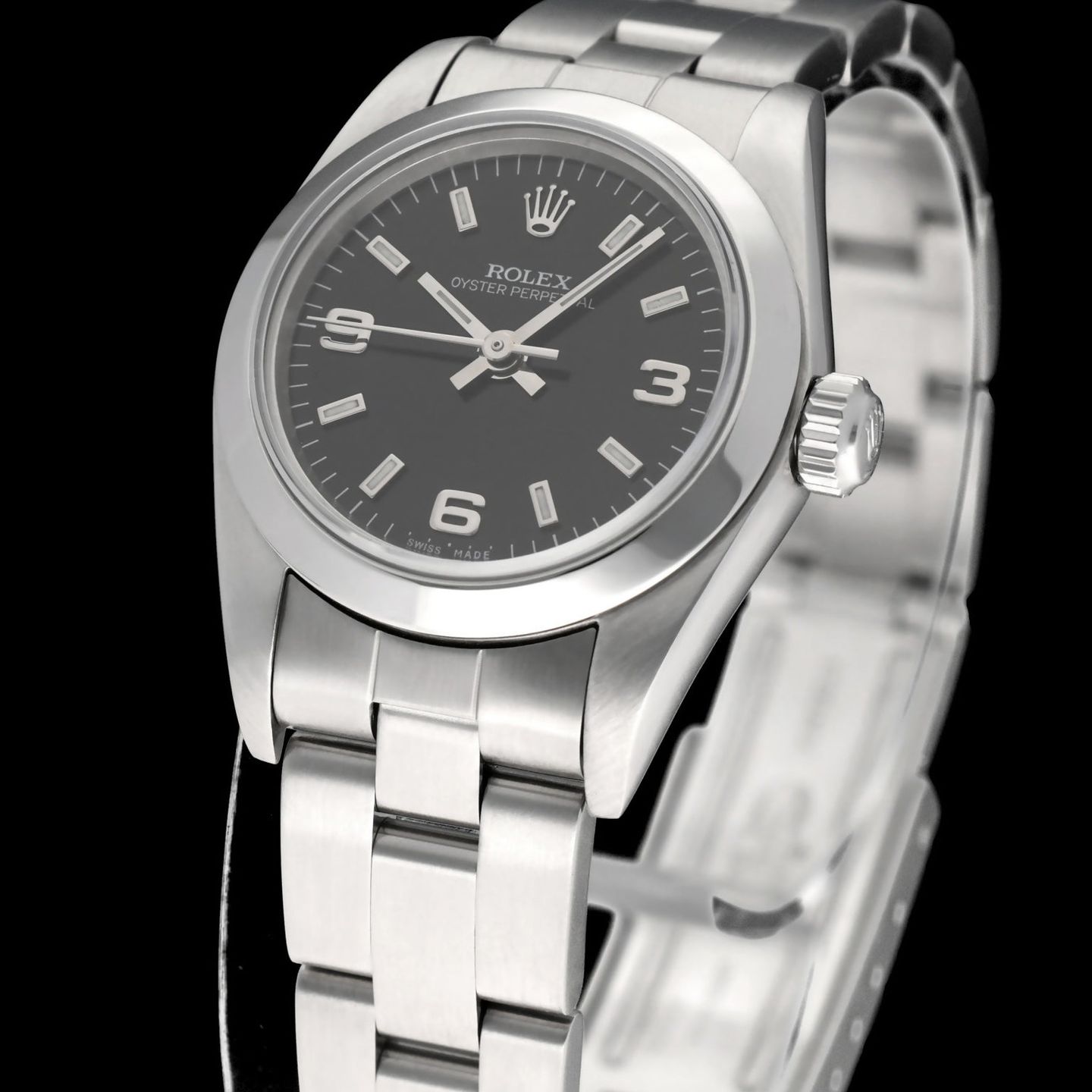 Rolex Oyster Perpetual 76080 (2000) - 24 mm Steel case (7/8)