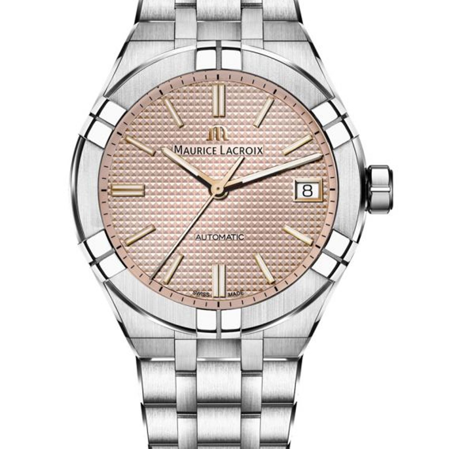 Maurice Lacroix Aikon AI6007-SS002-731-1 (2023) - Pink dial 39 mm Steel case (3/3)