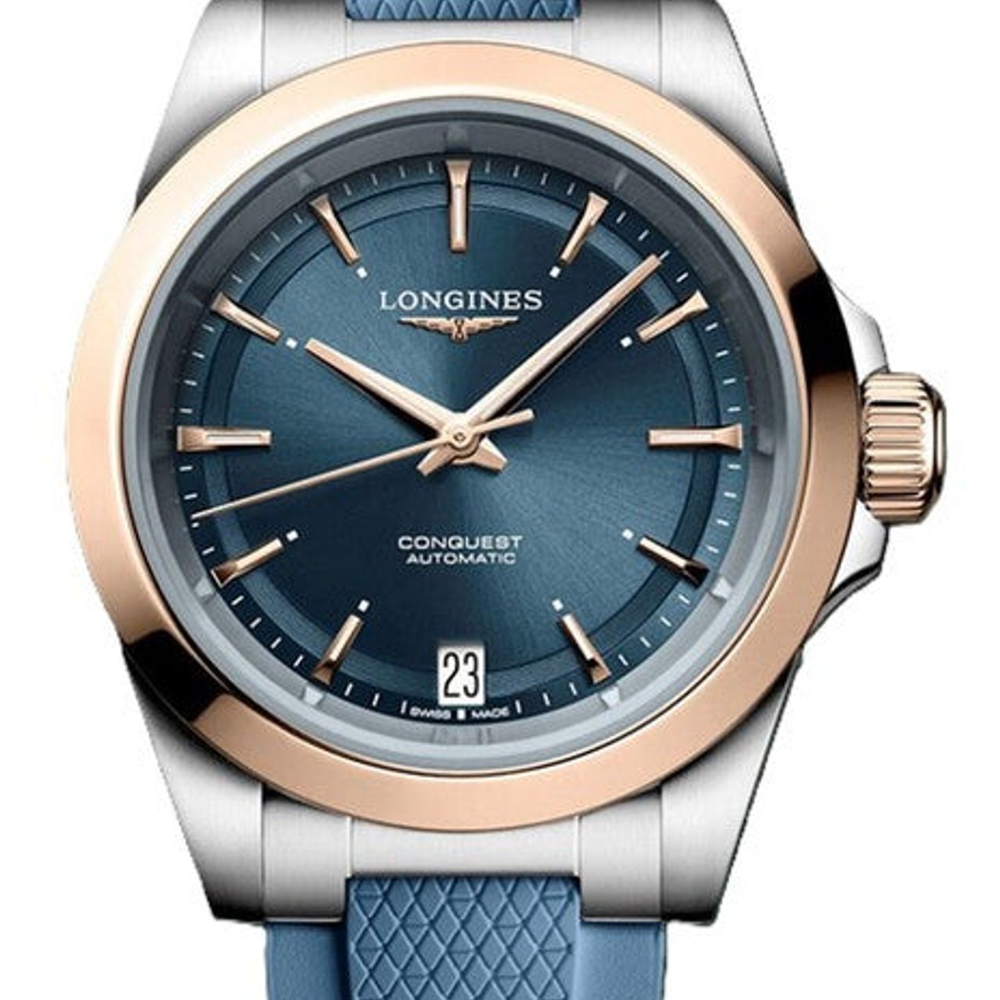 Longines Conquest L3.430.5.92.9 (2026) - Blauw wijzerplaat 34mm Goud/Staal (1/1)