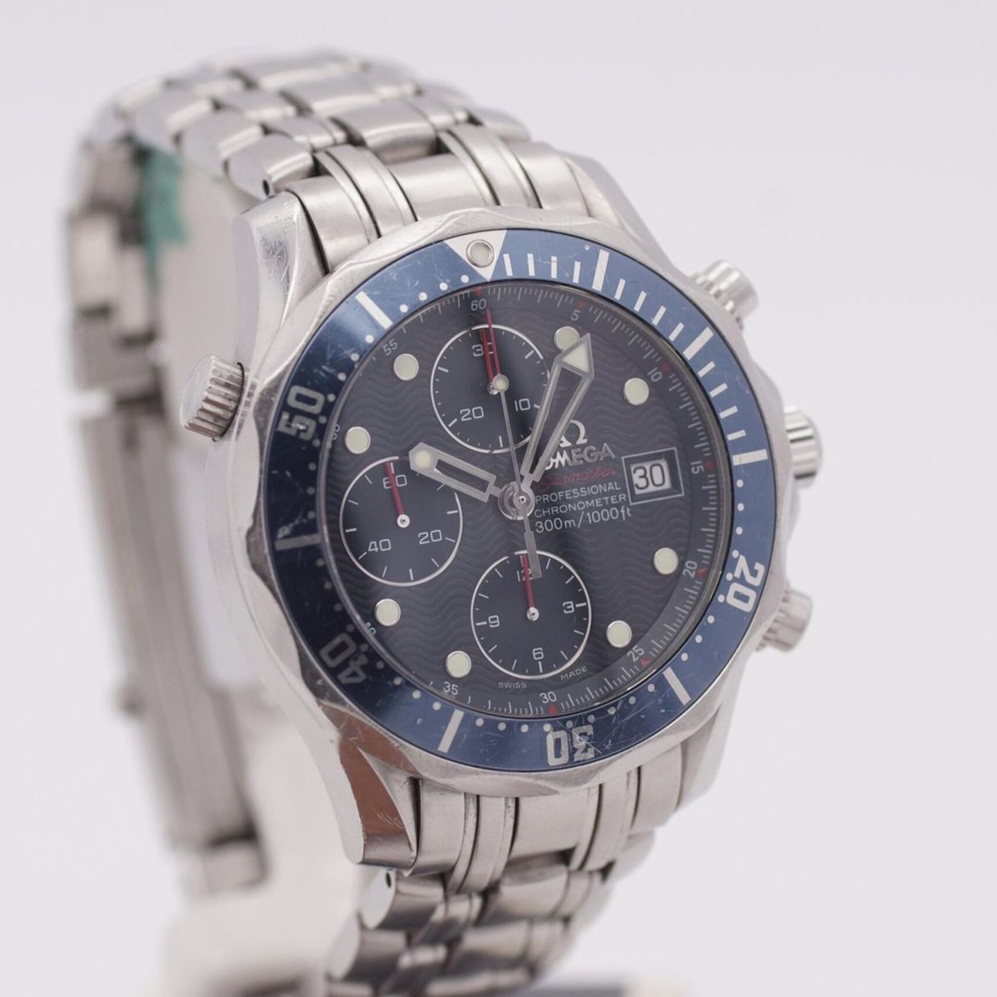Omega Seamaster Diver 300 M 2225.80.00 (2008) - Blue dial 42 mm Steel case (3/8)