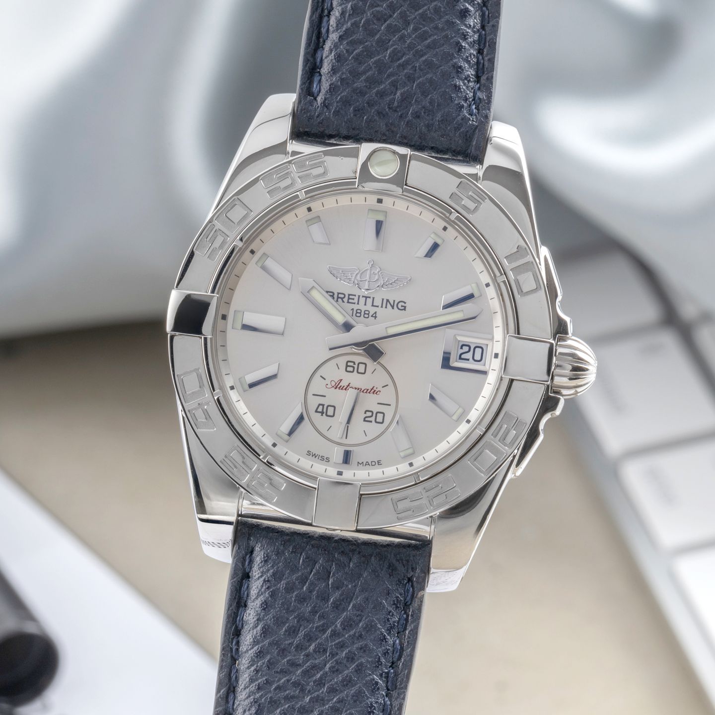 Breitling Galactic 36 A3733012/G706 (Onbekend (willekeurig serienummer)) - Zilver wijzerplaat 36mm Staal (3/8)