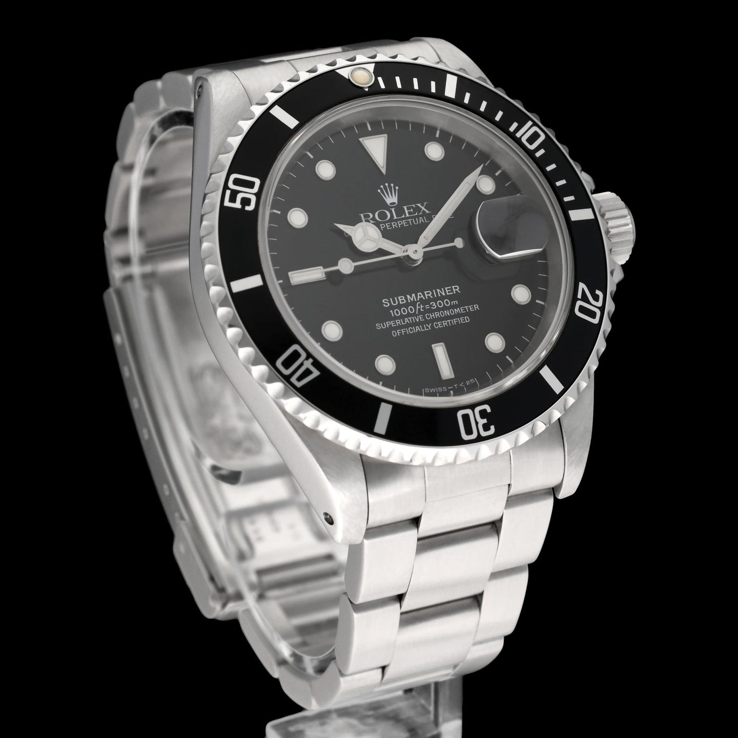 Rolex Submariner Date 16610 (1997) - Black dial 40 mm Steel case (4/8)