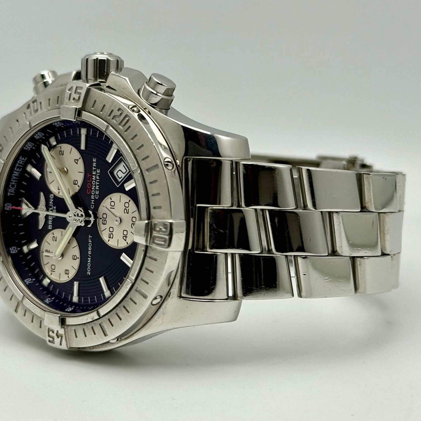 Breitling Colt Chronograph A73380 (2005) - Black dial 41 mm Steel case (5/8)