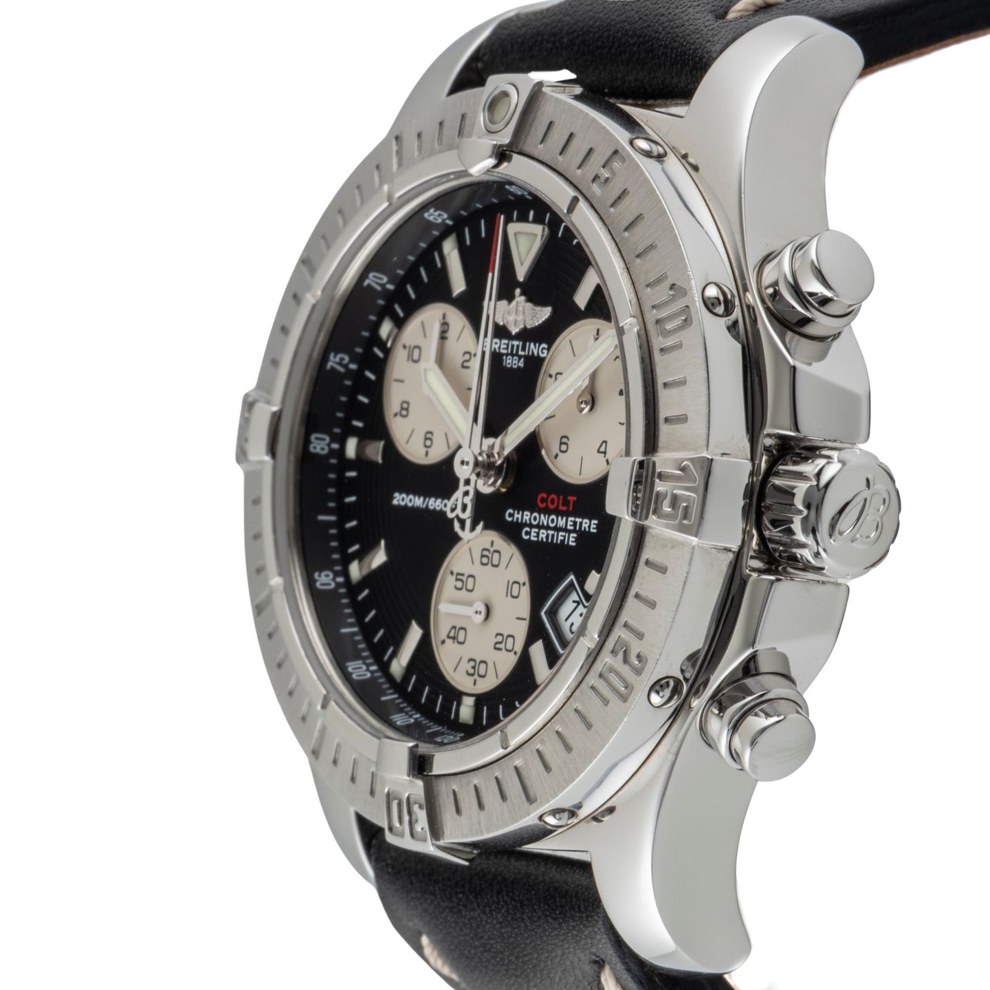 Breitling Colt Chronograph A73380-018 (Unknown (random serial)) - Black dial 41 mm Steel case (6/8)