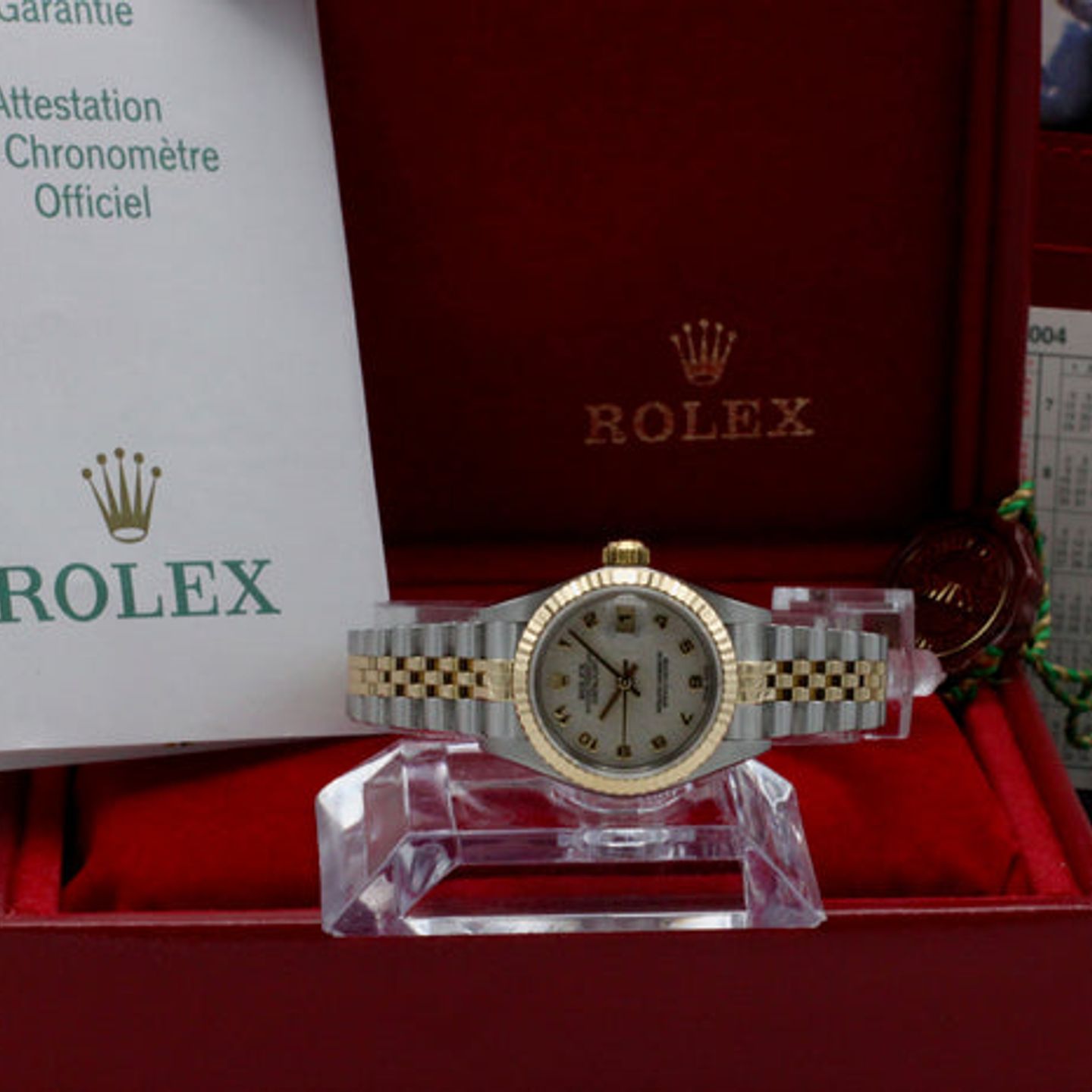 Rolex Lady-Datejust 79173 (2004) - Champagne wijzerplaat 26mm Goud/Staal (3/7)