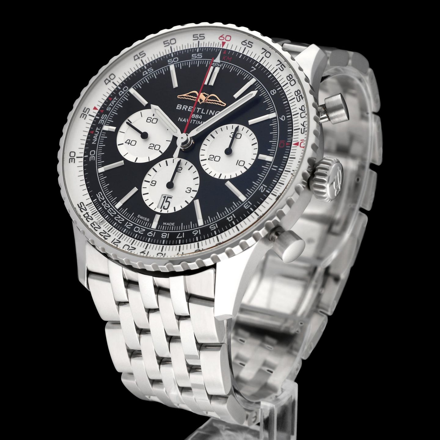 Breitling Navitimer 1 B01 Chronograph AB0137 (2022) - Black dial 46 mm Steel case (2/8)