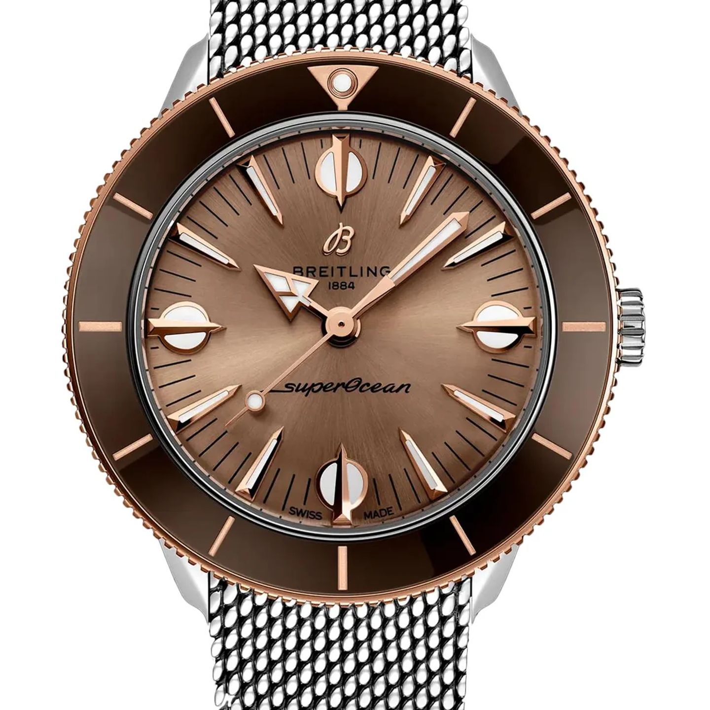 Breitling Superocean Heritage U10340E31A1A1 (2026) - Bruin wijzerplaat 38mm Staal (1/1)