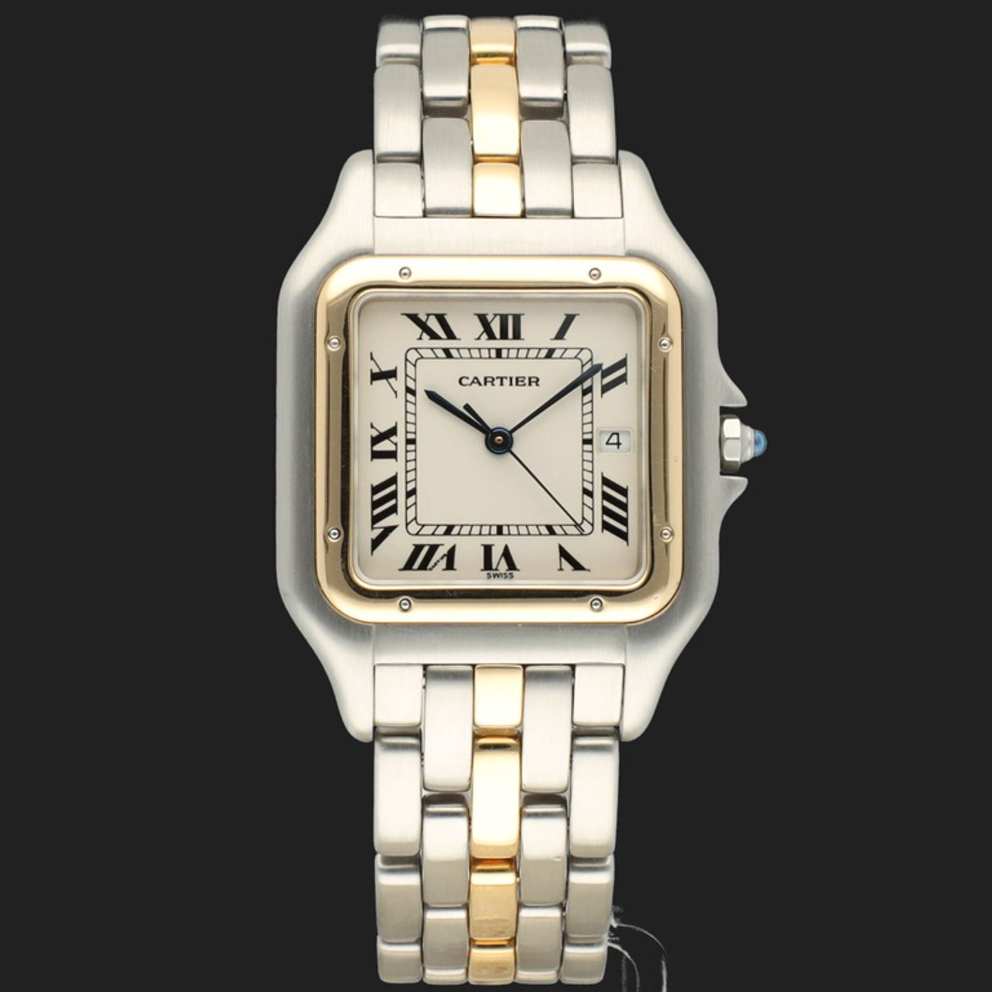 Cartier Panthère 187957 (1989) - Wit wijzerplaat 29mm Goud/Staal (3/8)