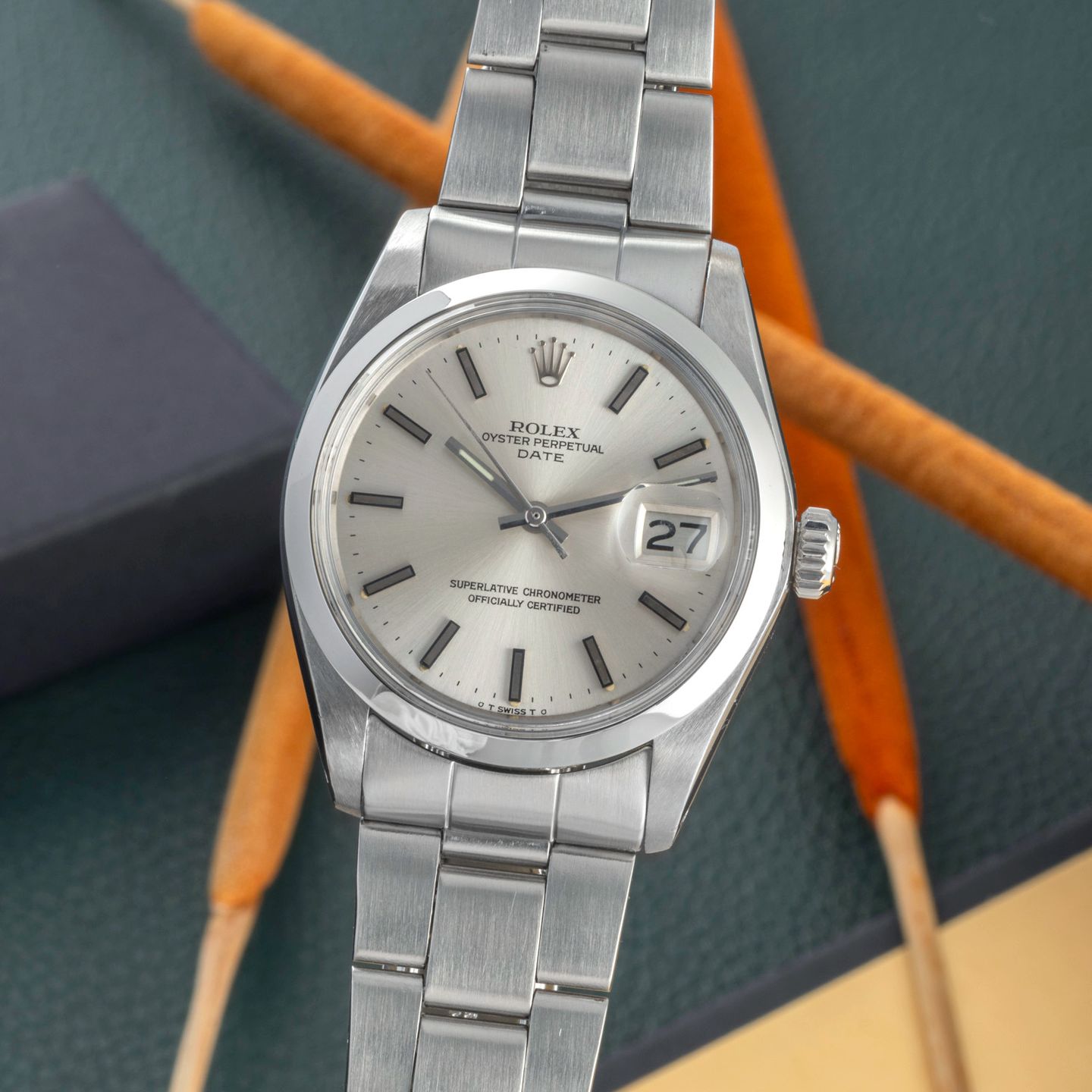 Rolex Oyster Perpetual Date 1500 (1973) - 34mm Staal (3/8)