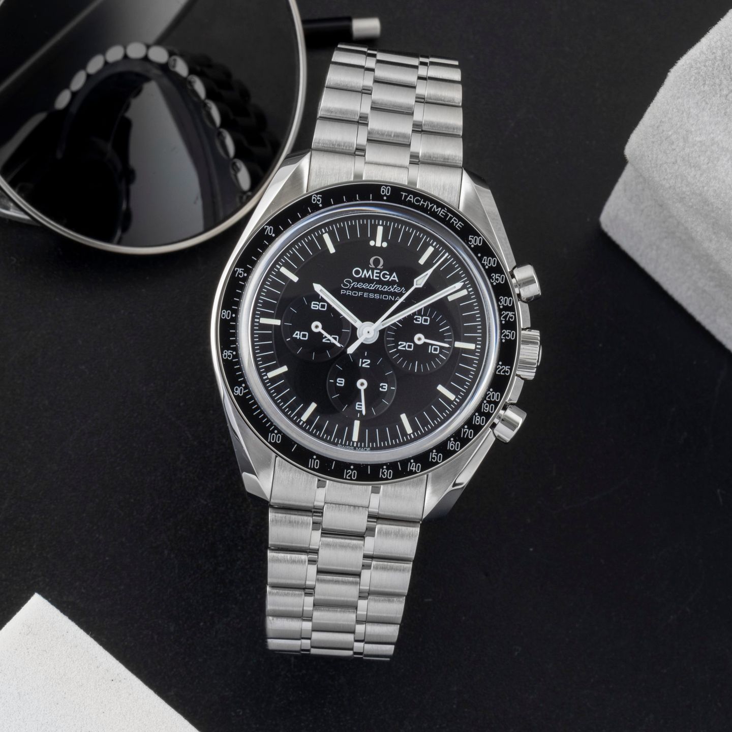 Omega Speedmaster Professional Moonwatch 310.30.42.50.01.002 (Onbekend (willekeurig serienummer)) - Zwart wijzerplaat 42mm Staal (1/8)