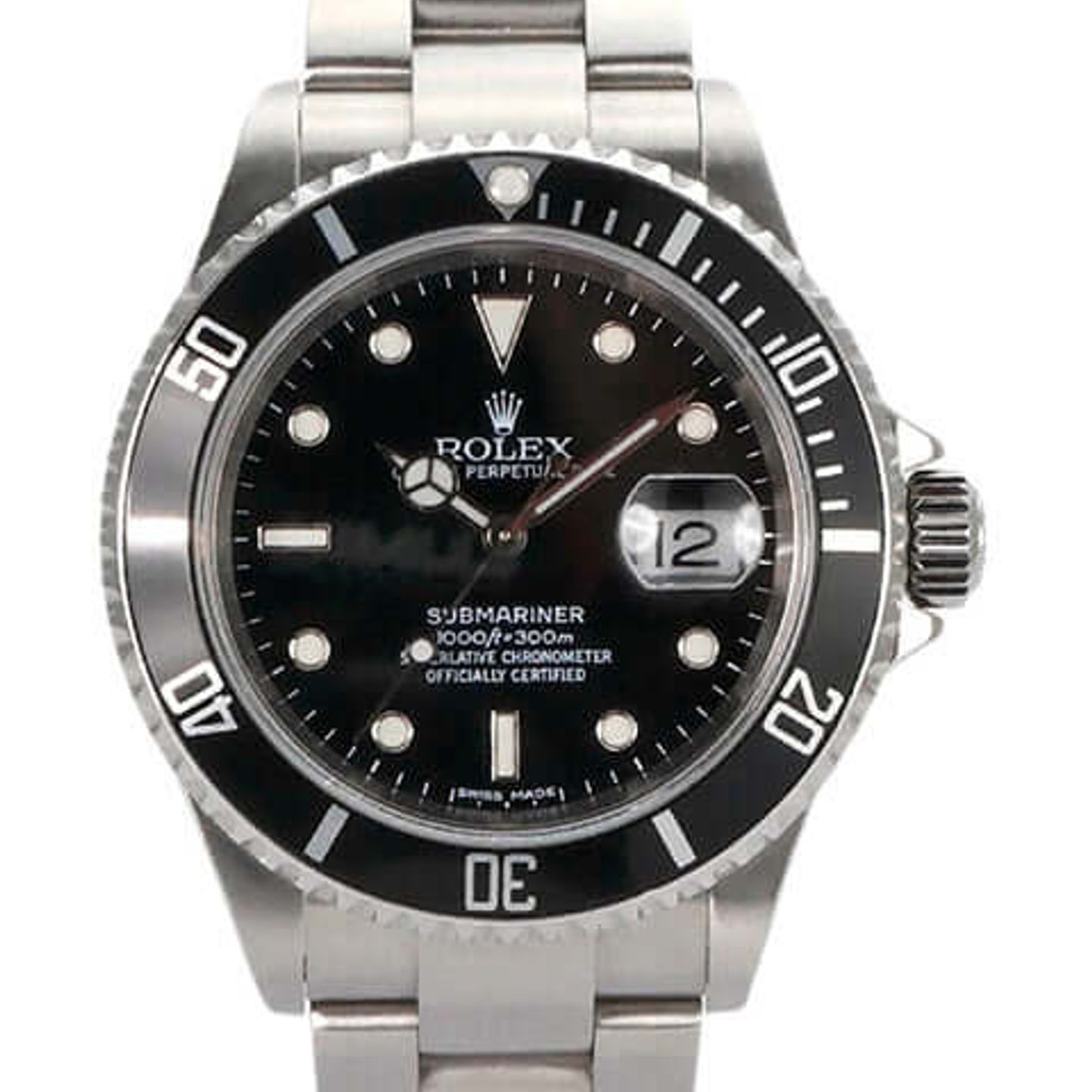 Rolex Submariner Date 16610 (2006) - Black dial 40 mm Steel case (1/8)