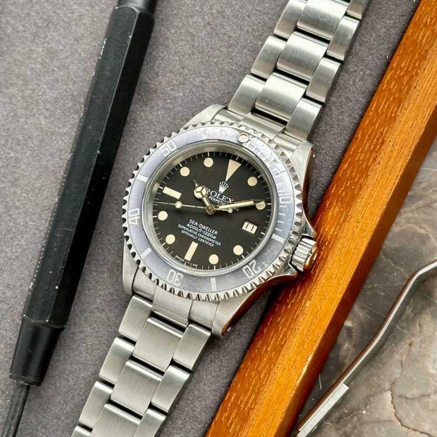 Rolex Sea-Dweller 16660 (1981) - Zwart wijzerplaat 40mm Staal (5/8)