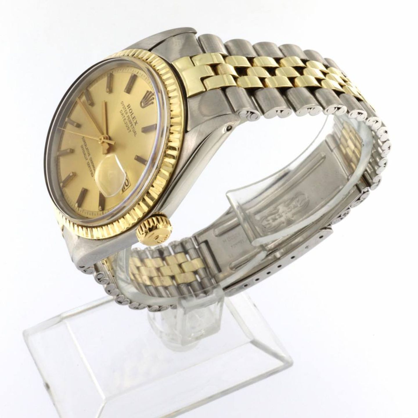 Rolex Datejust 1601 (1970) - Champagne wijzerplaat 36mm Staal (2/6)