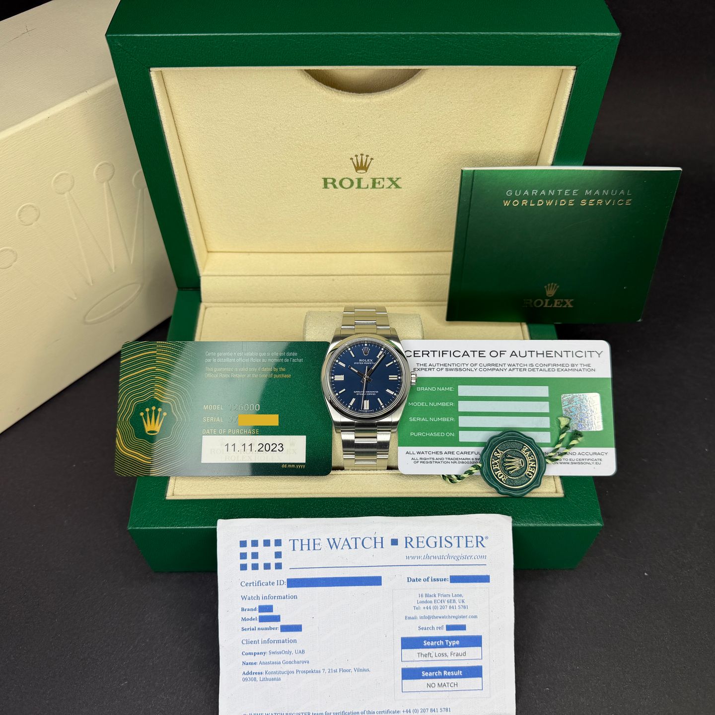 Rolex Oyster Perpetual 36 126000 (2023) - Blauw wijzerplaat 36mm Staal (3/8)