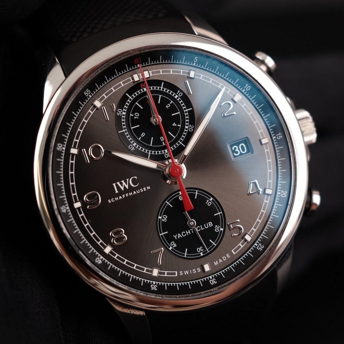 IWC Portuguese Yacht Club Chronograph IW390503 (2015) - Zilver wijzerplaat 44mm Staal (1/8)