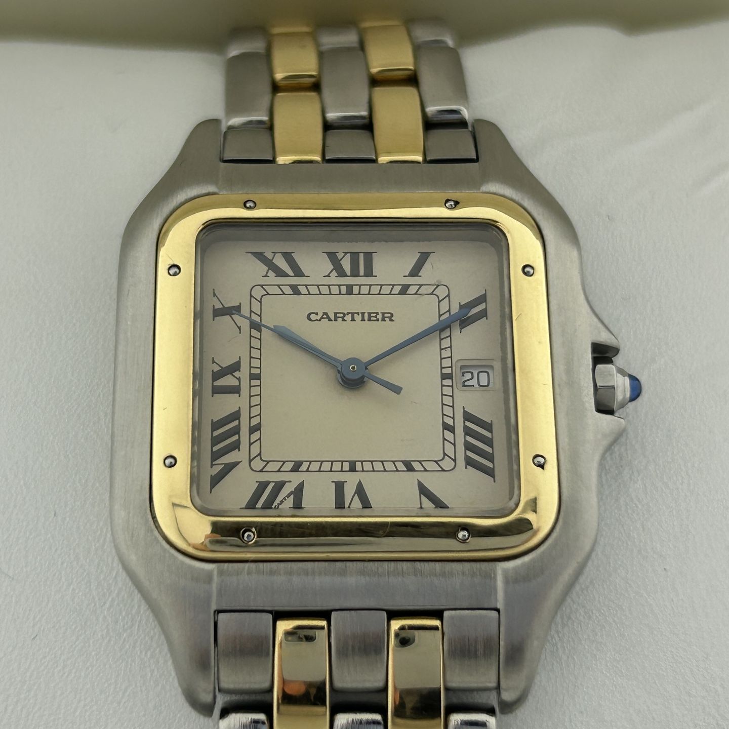 Cartier Panthère 83957 (Unknown (random serial)) - Champagne dial 29 mm Gold/Steel case (1/8)