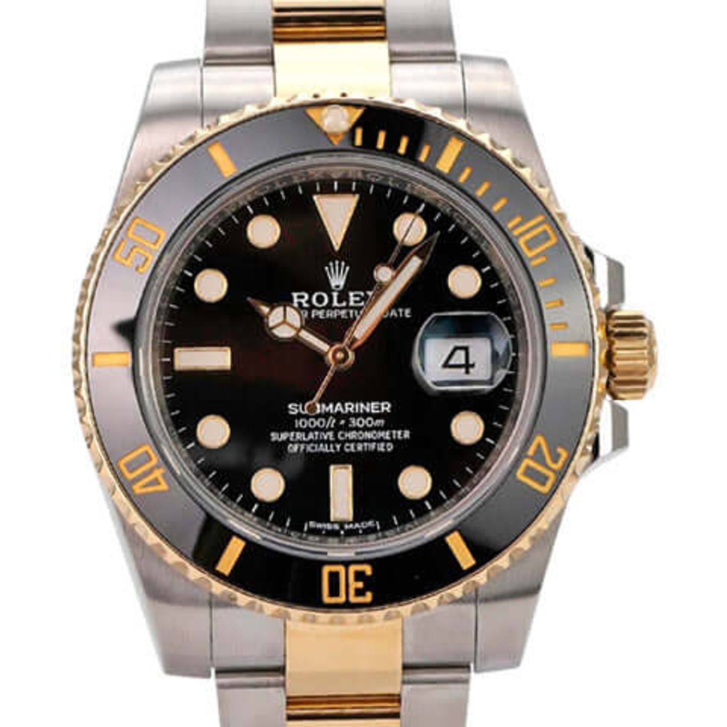 Rolex Submariner Date 116613LN (2017) - Black dial 40 mm Gold/Steel case (1/8)