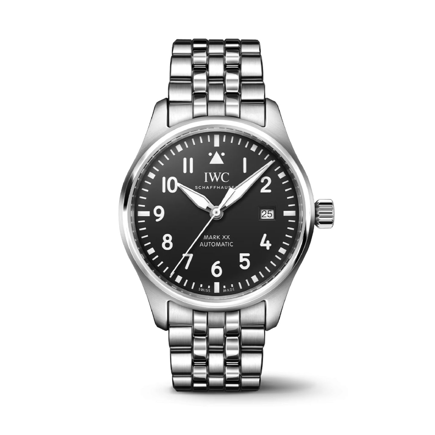 IWC Pilot Mark IW328202 (2024) - Zwart wijzerplaat 40mm Staal (1/8)