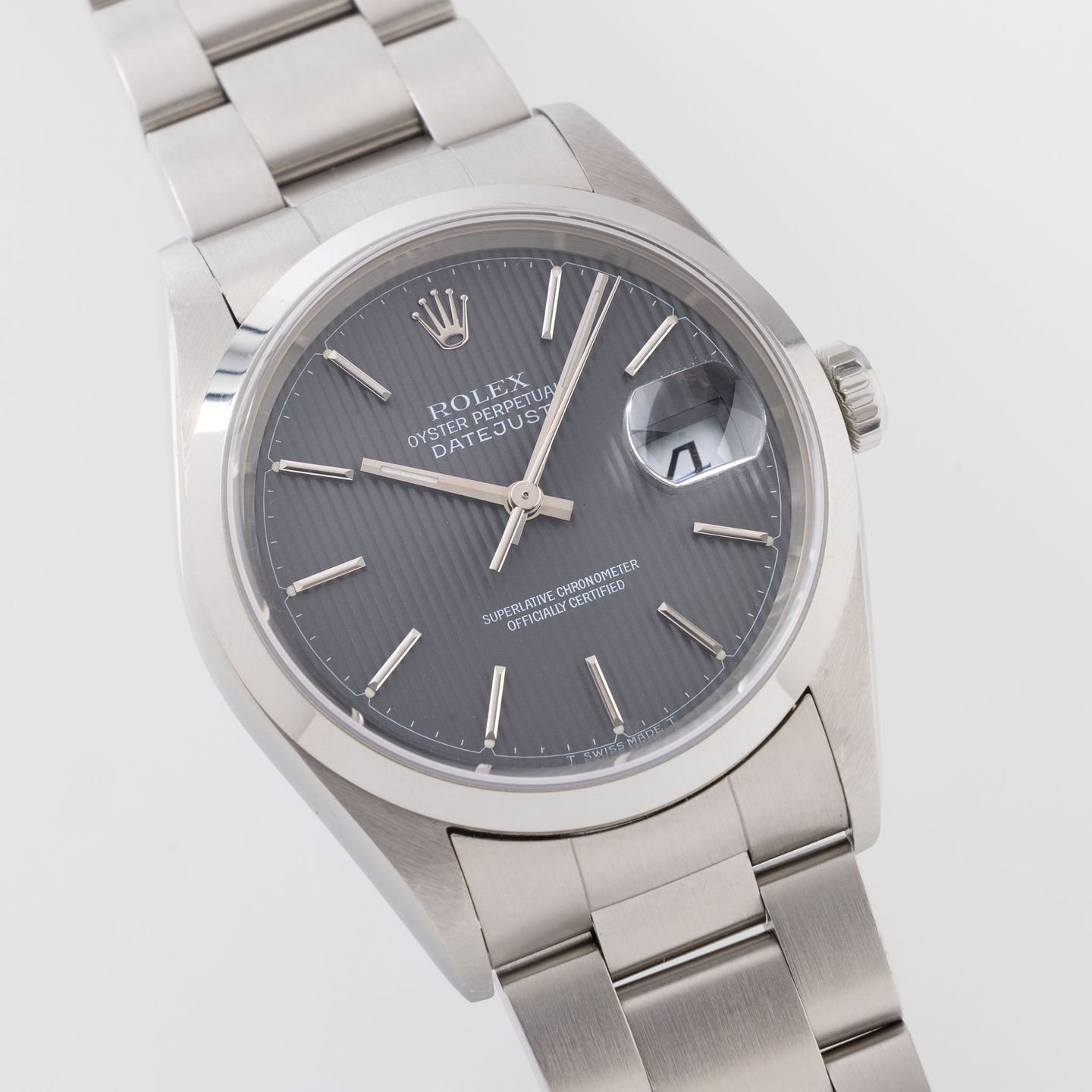 Rolex Datejust 36 16200 (1996) - Grey dial 36 mm Steel case (3/8)