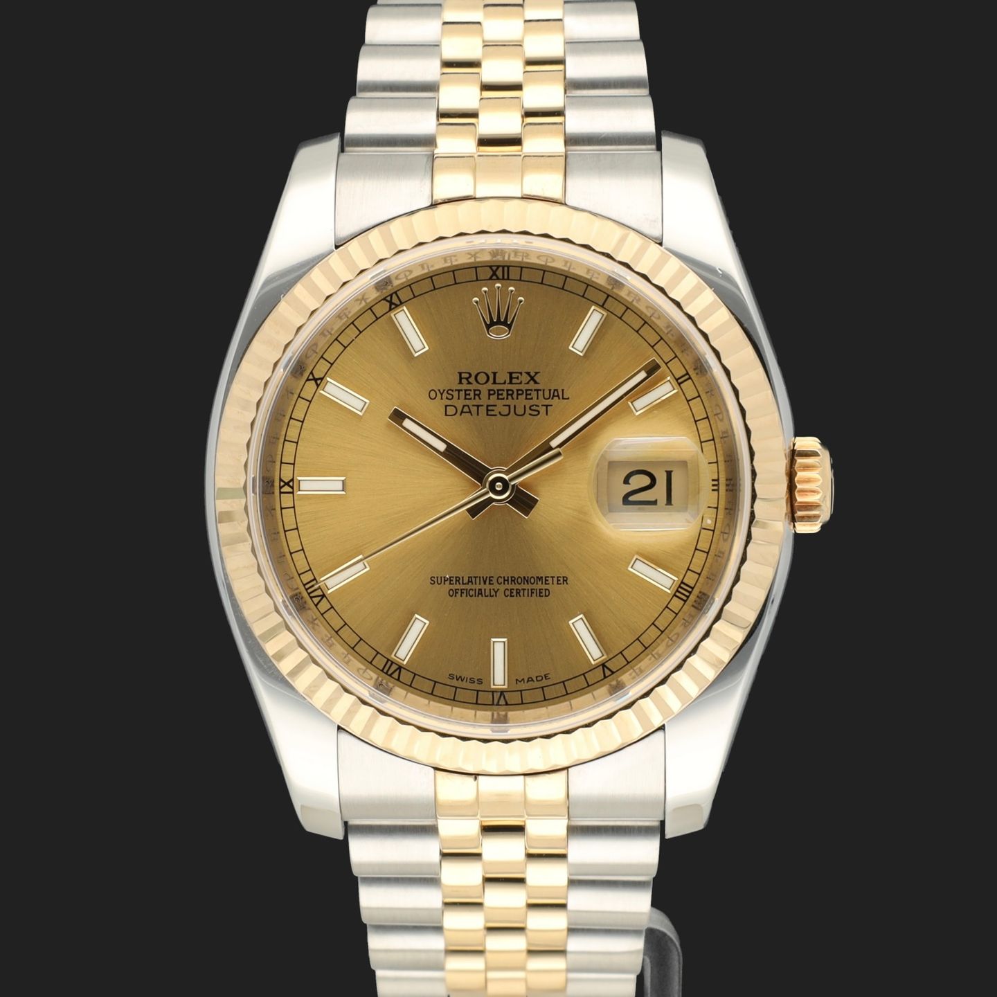 Rolex Datejust 36 116233 (2014) - 36 mm Gold/Steel case (2/8)