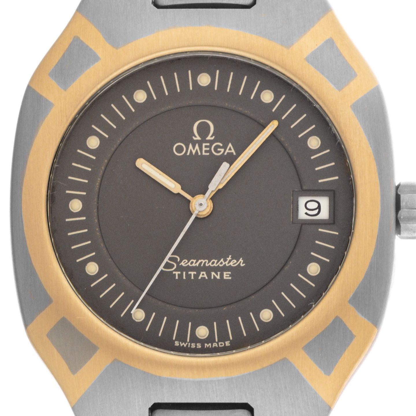 Omega Unknown 3961100.1 (1989) - Grijs wijzerplaat 35mm Titanium (1/8)