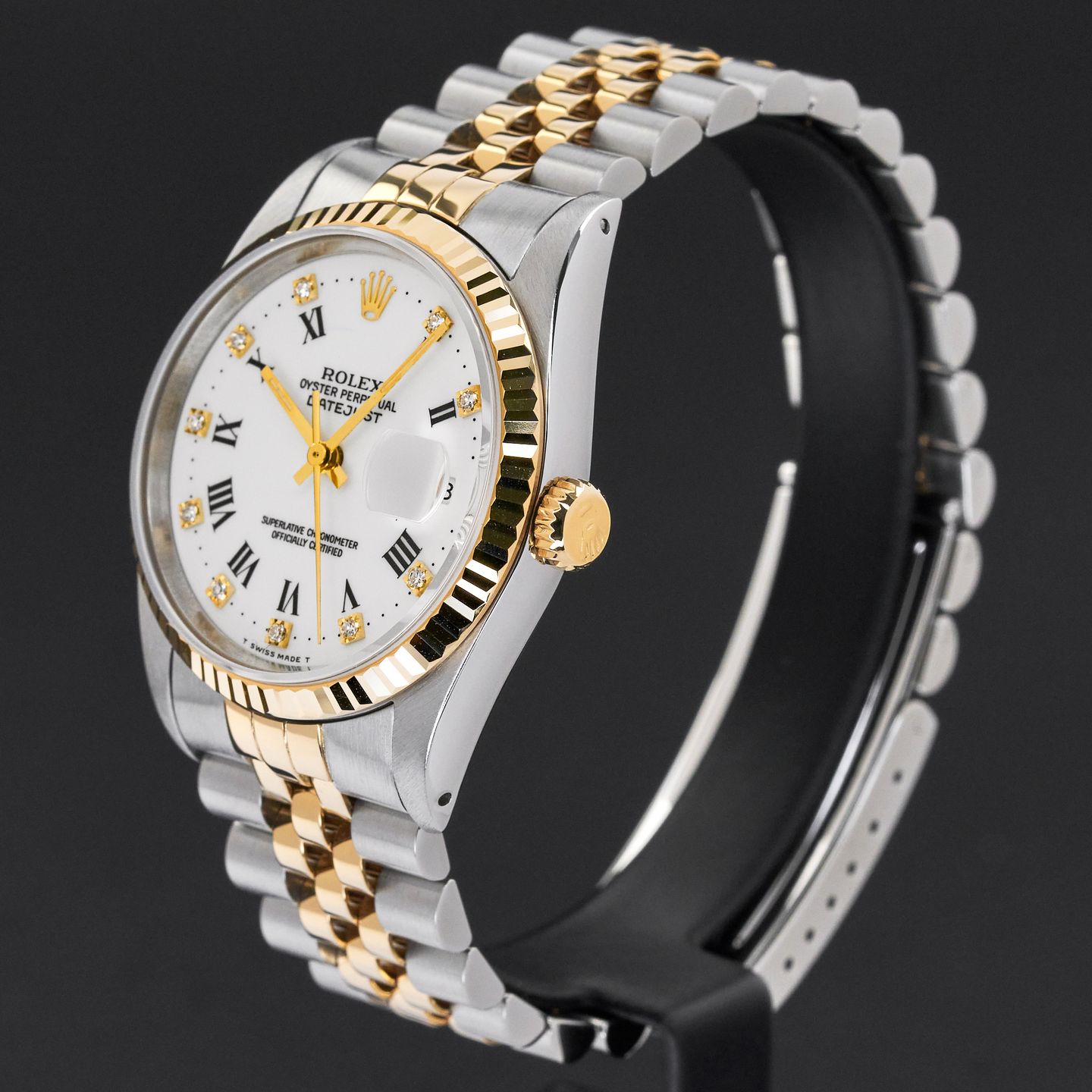 Rolex Datejust 36 16233 (1991) - White dial 36 mm Gold/Steel case (4/8)