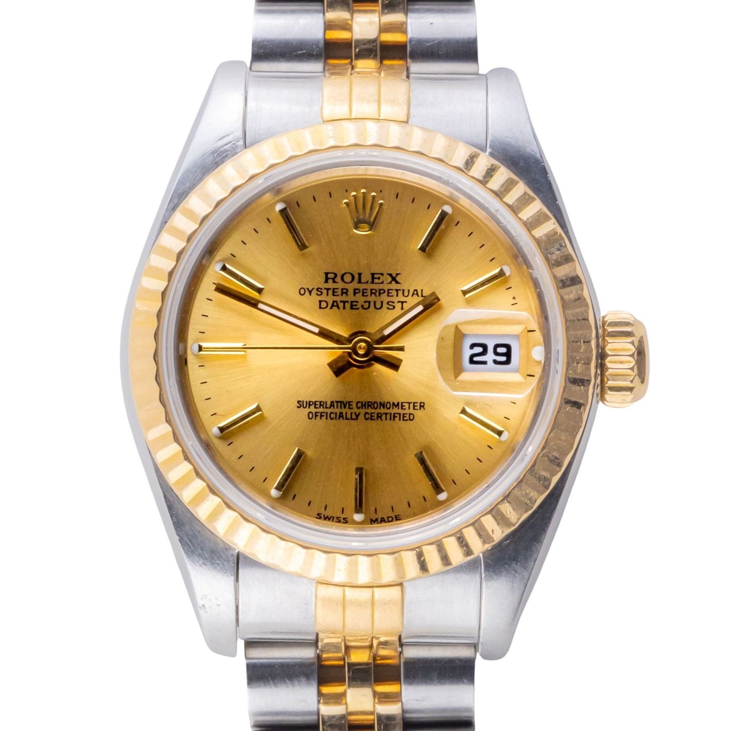 Rolex Lady-Datejust 69173 (1990) - 26mm Goud/Staal (3/8)