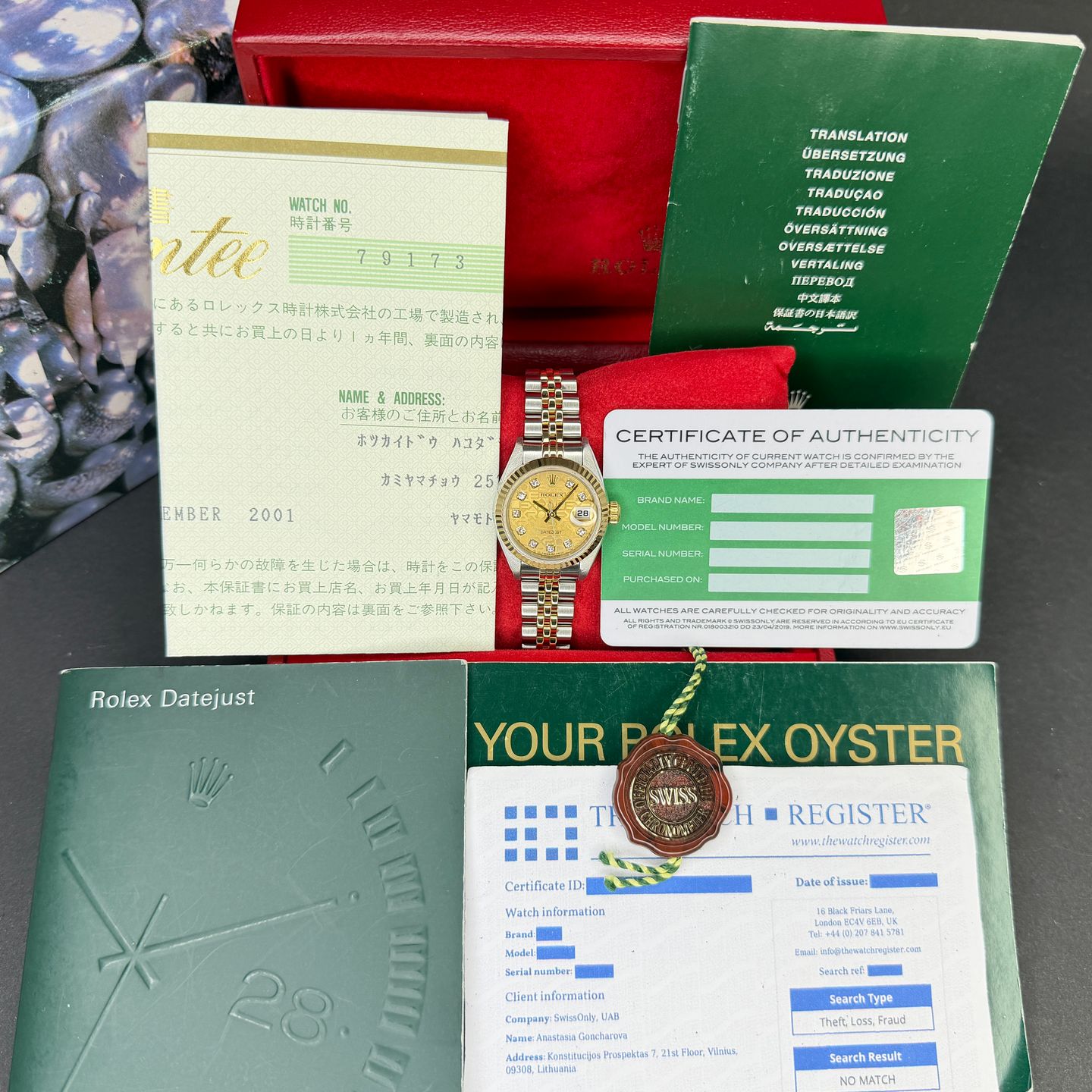 Rolex Lady-Datejust 79173 (2000) - Champagne wijzerplaat 26mm Goud/Staal (3/8)