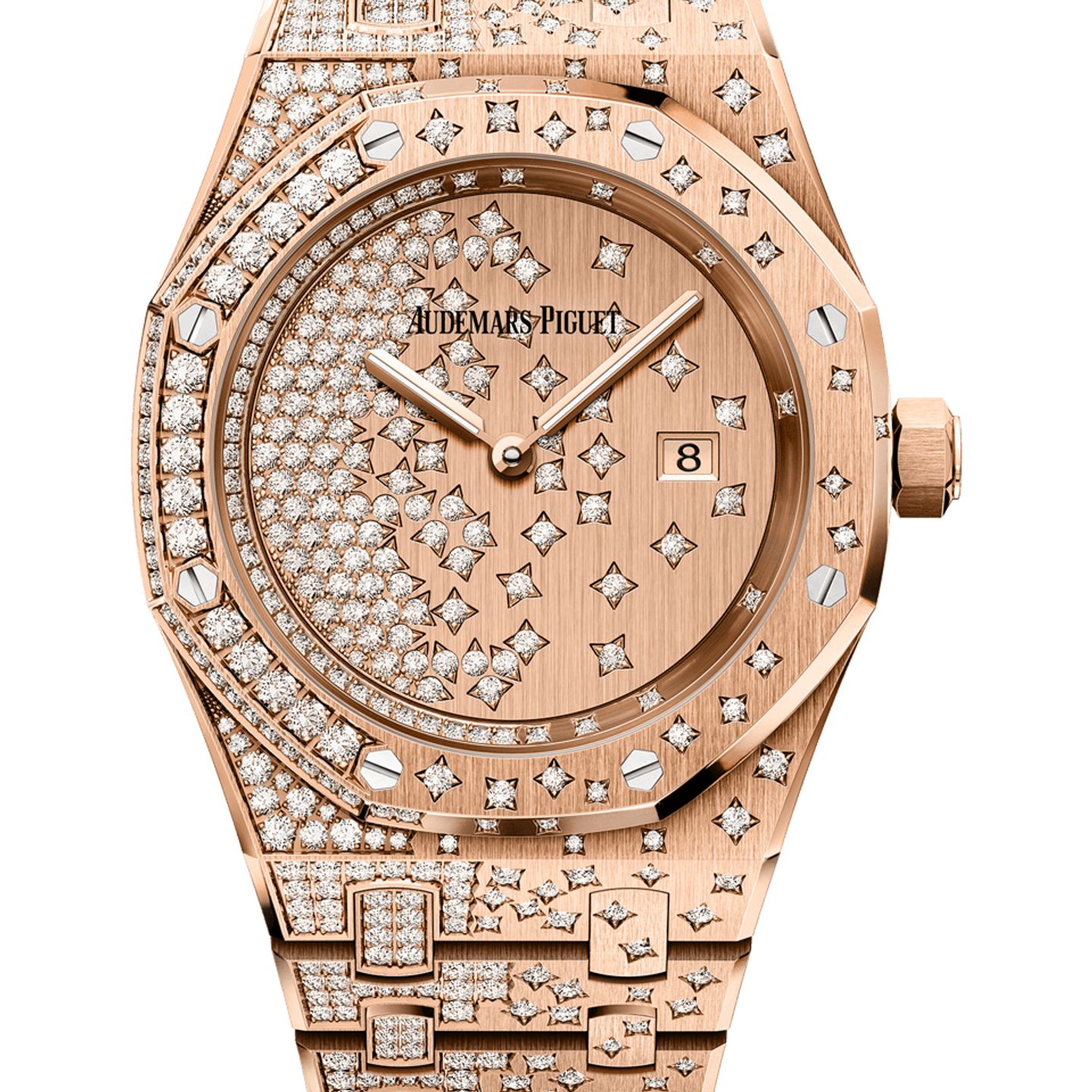 Audemars Piguet Royal Oak Lady 67654OR.ZZ.1264OR.01 (2025) - Roze wijzerplaat 33mm Roségoud (1/1)