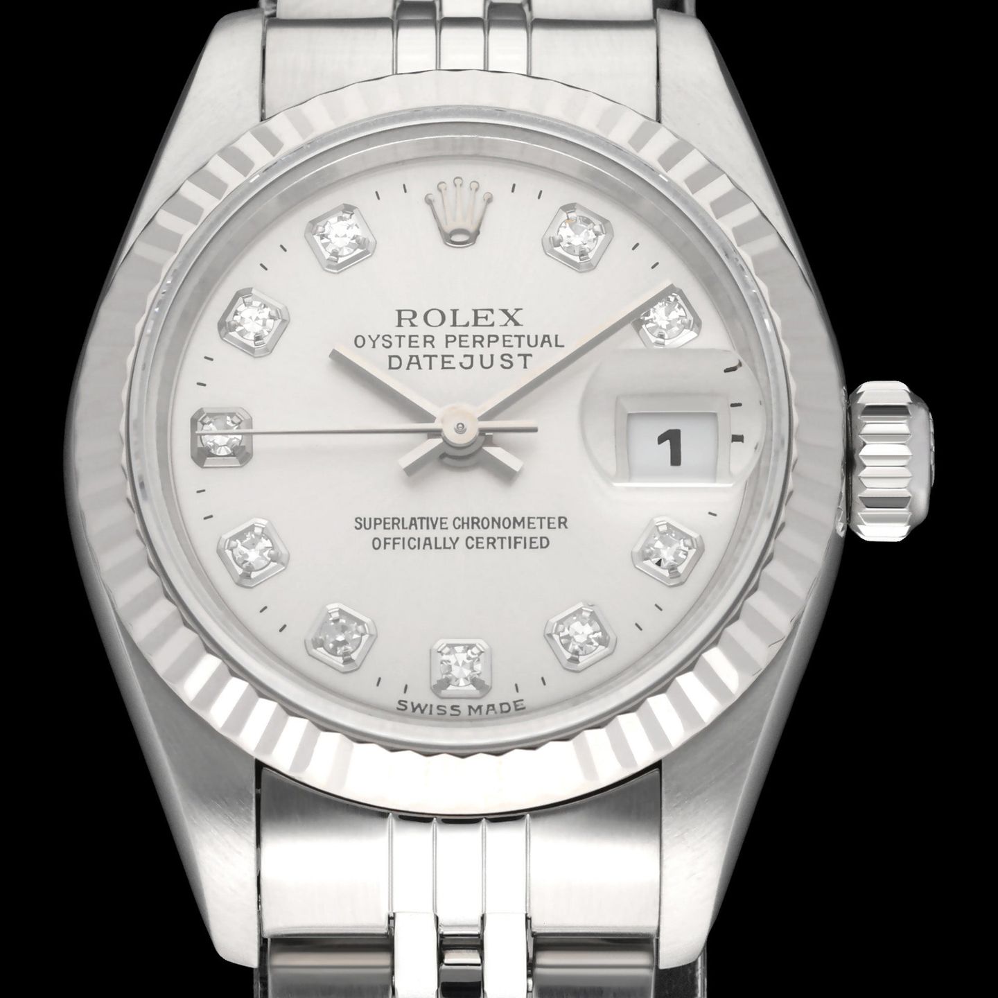 Rolex Lady-Datejust 69174 (1997) - Silver dial 26 mm Steel case (1/8)