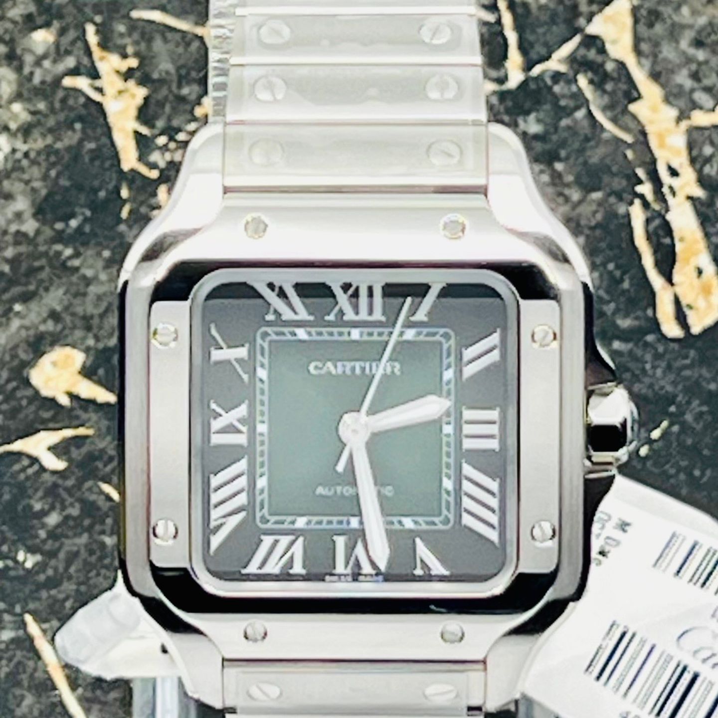 Cartier Santos WSSA0061 (2026) - Groen wijzerplaat 35mm Staal (2/8)