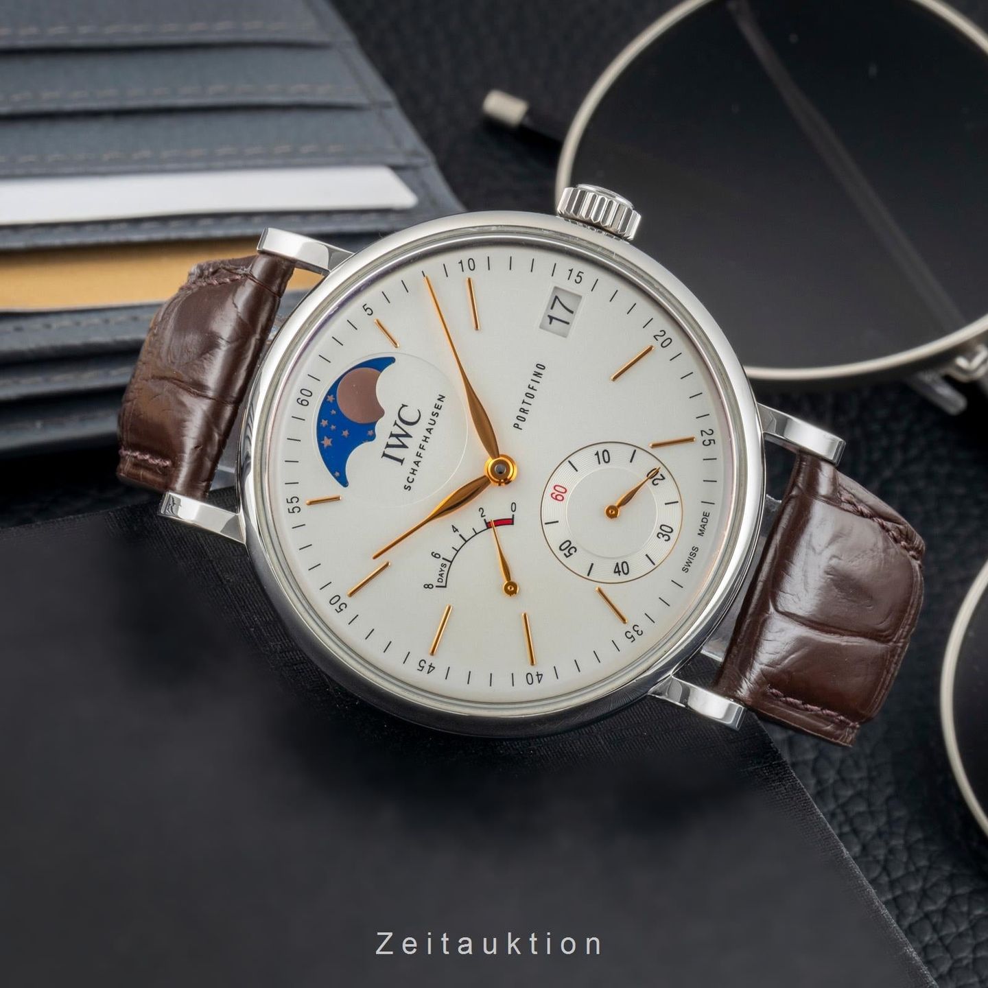 IWC Portofino Hand-Wound IW516401 (Onbekend (willekeurig serienummer)) - Zilver wijzerplaat 45mm Staal (2/8)