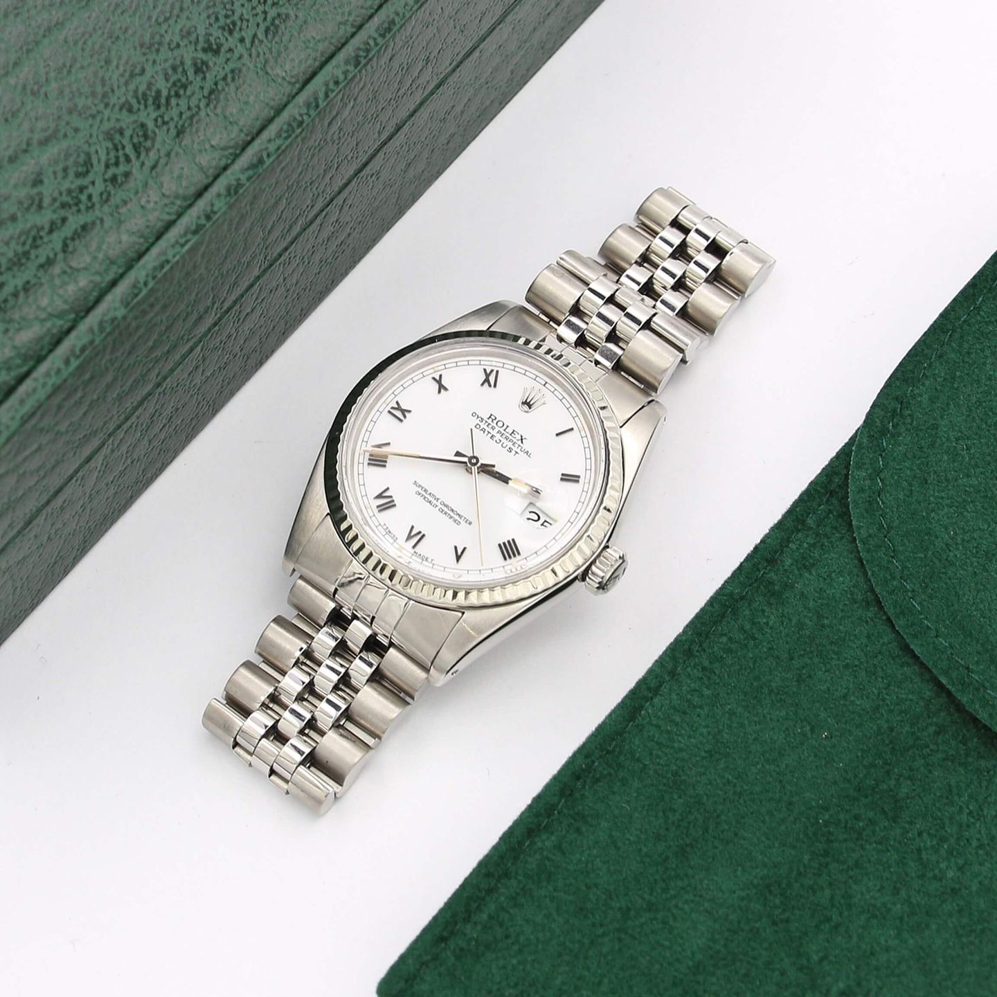 Rolex Datejust 36 16014 (Onbekend (willekeurig serienummer)) - Wit wijzerplaat 36mm Staal (2/6)