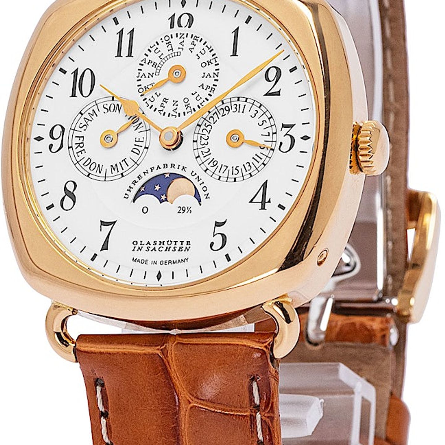 Union Glashütte Unknown 26-32-09-05-10 (2000) - Black dial 40 mm Steel case (3/4)