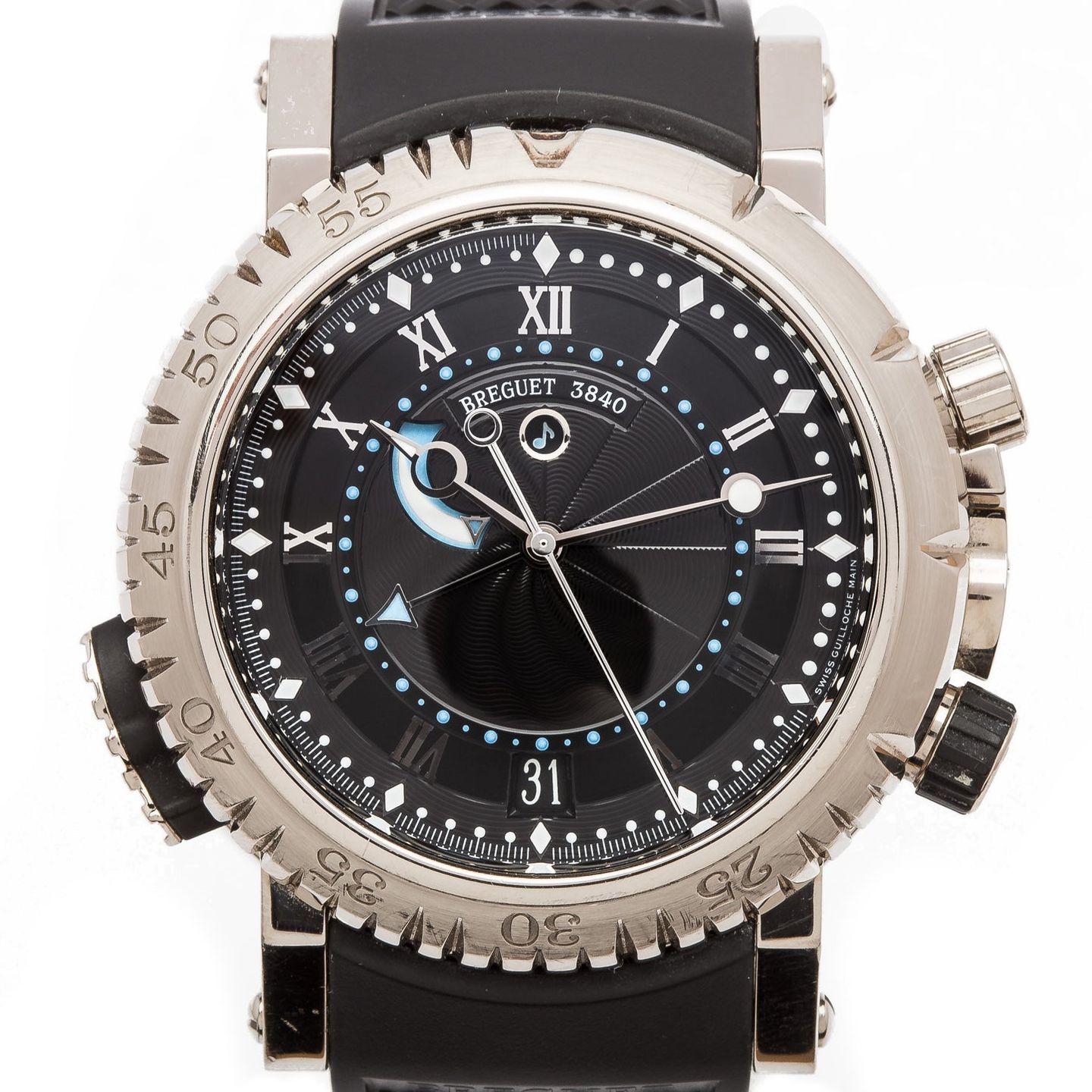 Breguet Marine 5847BB/92/5ZV (Unknown (random serial)) - Black dial 45 mm White Gold case (1/6)