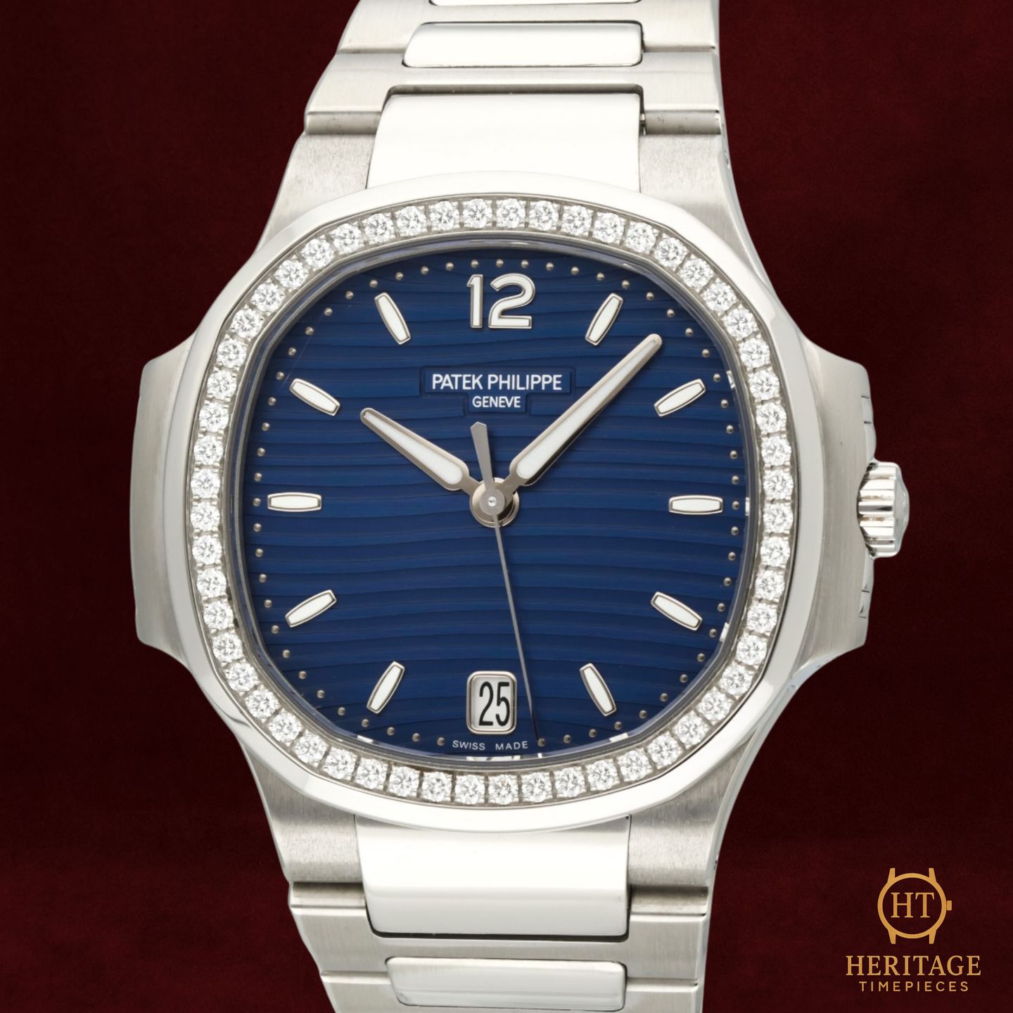Patek Philippe Nautilus 7118/1200A-001 (2020) - Blauw wijzerplaat 35mm Staal (1/8)