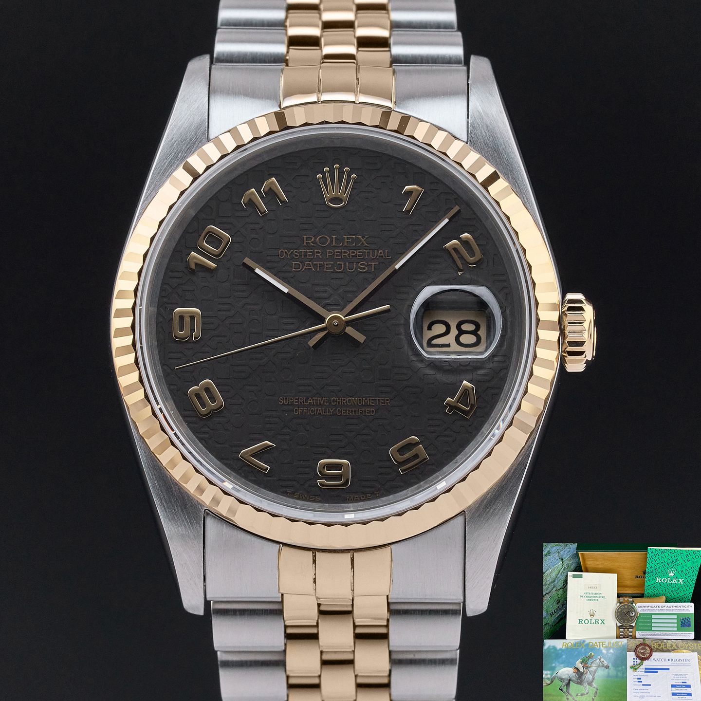 Rolex Datejust 36 16233 (1991) - 36 mm Gold/Steel case (1/8)