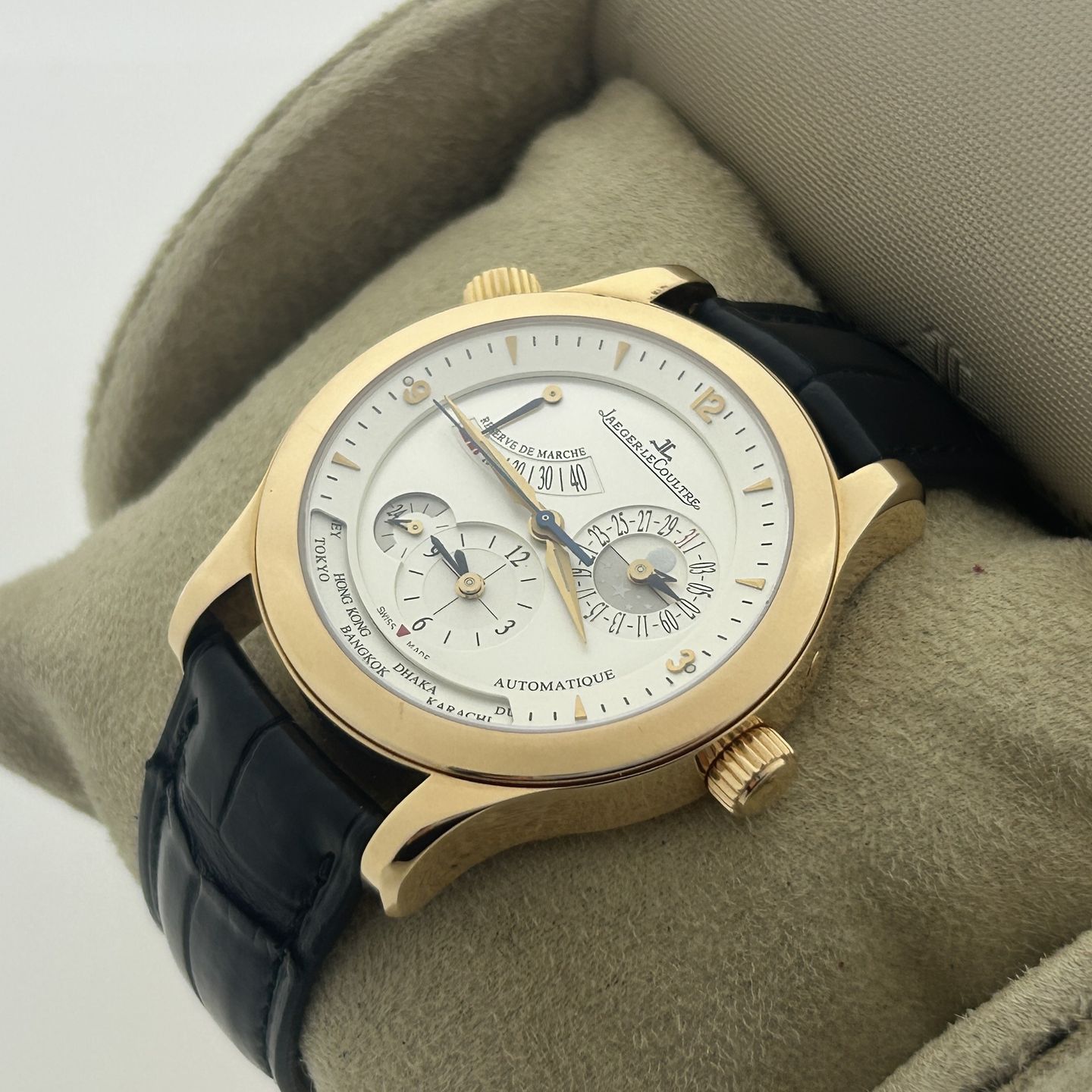 Jaeger-LeCoultre Master Geographic Q1502420 (Unknown (random serial)) - Silver dial 41 mm Rose Gold case (7/8)